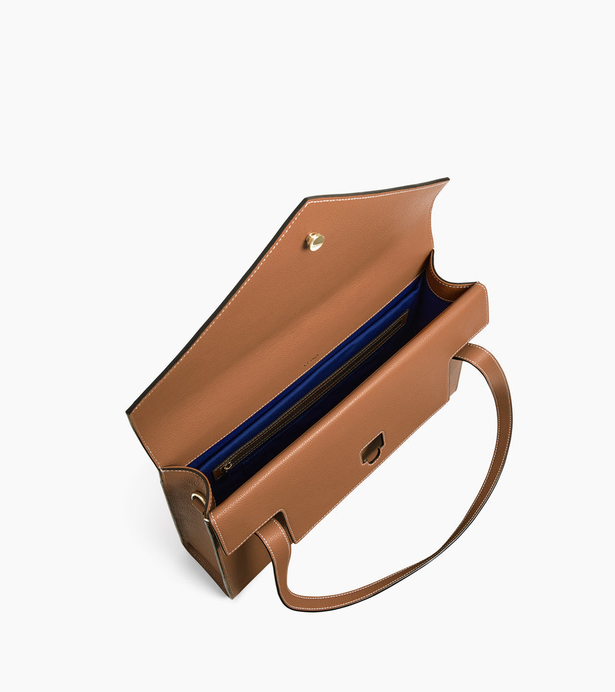 Emilie double flap grained leather document holder