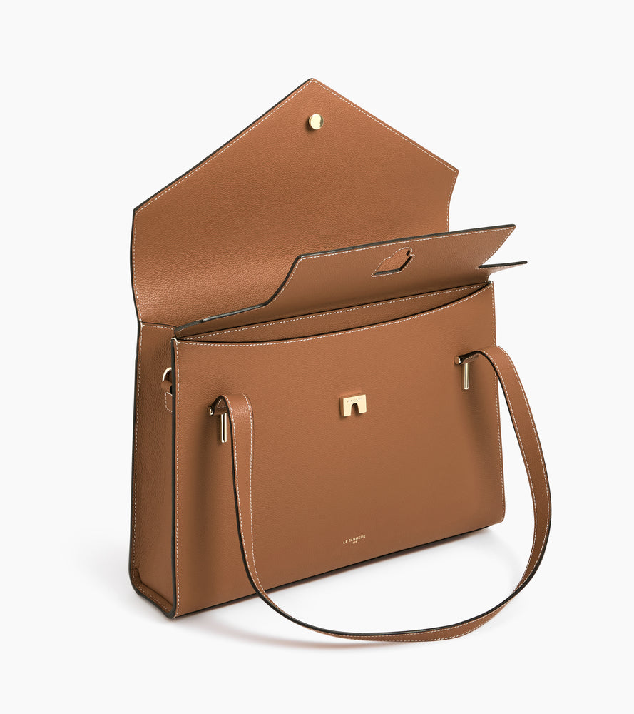 Emilie double flap grained leather document holder