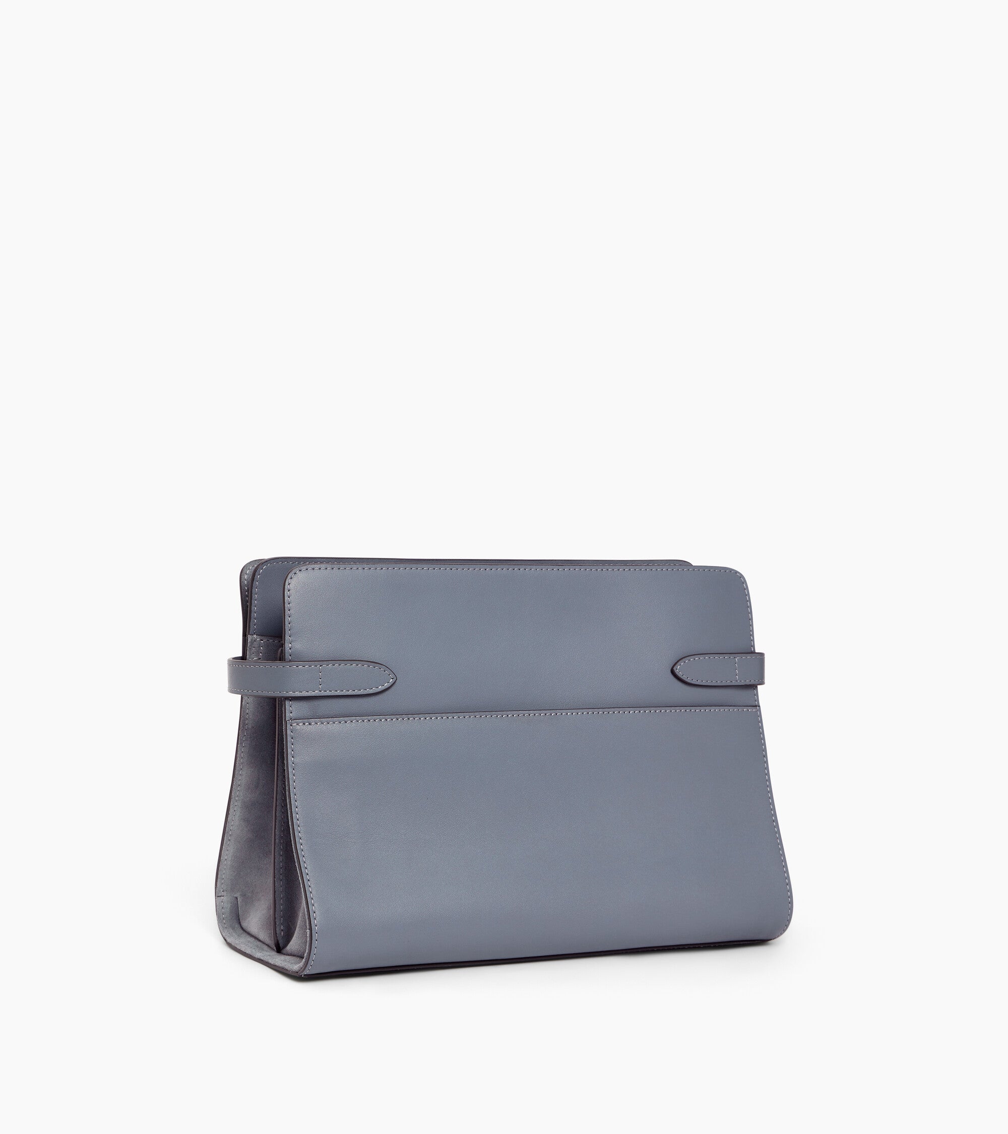 Sac porté épaule grand modèle Emie en cuir lisse et nubuck