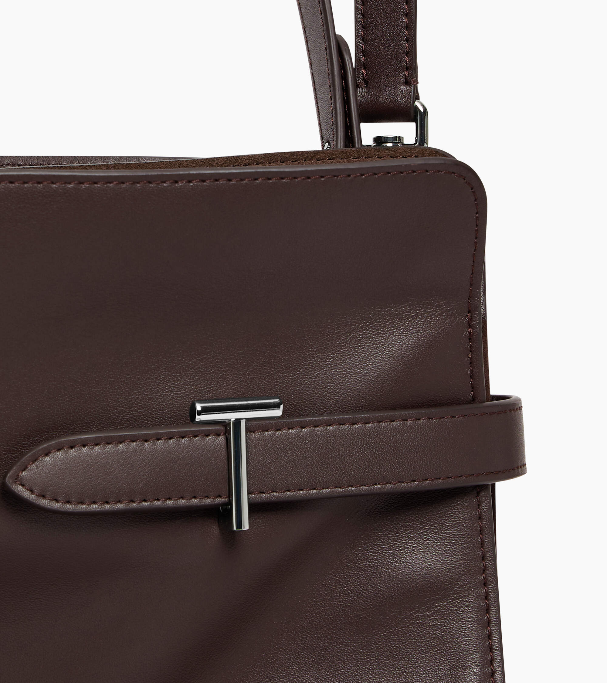 Sac porté épaule modèle maxi Emie en cuir lisse et nubuck