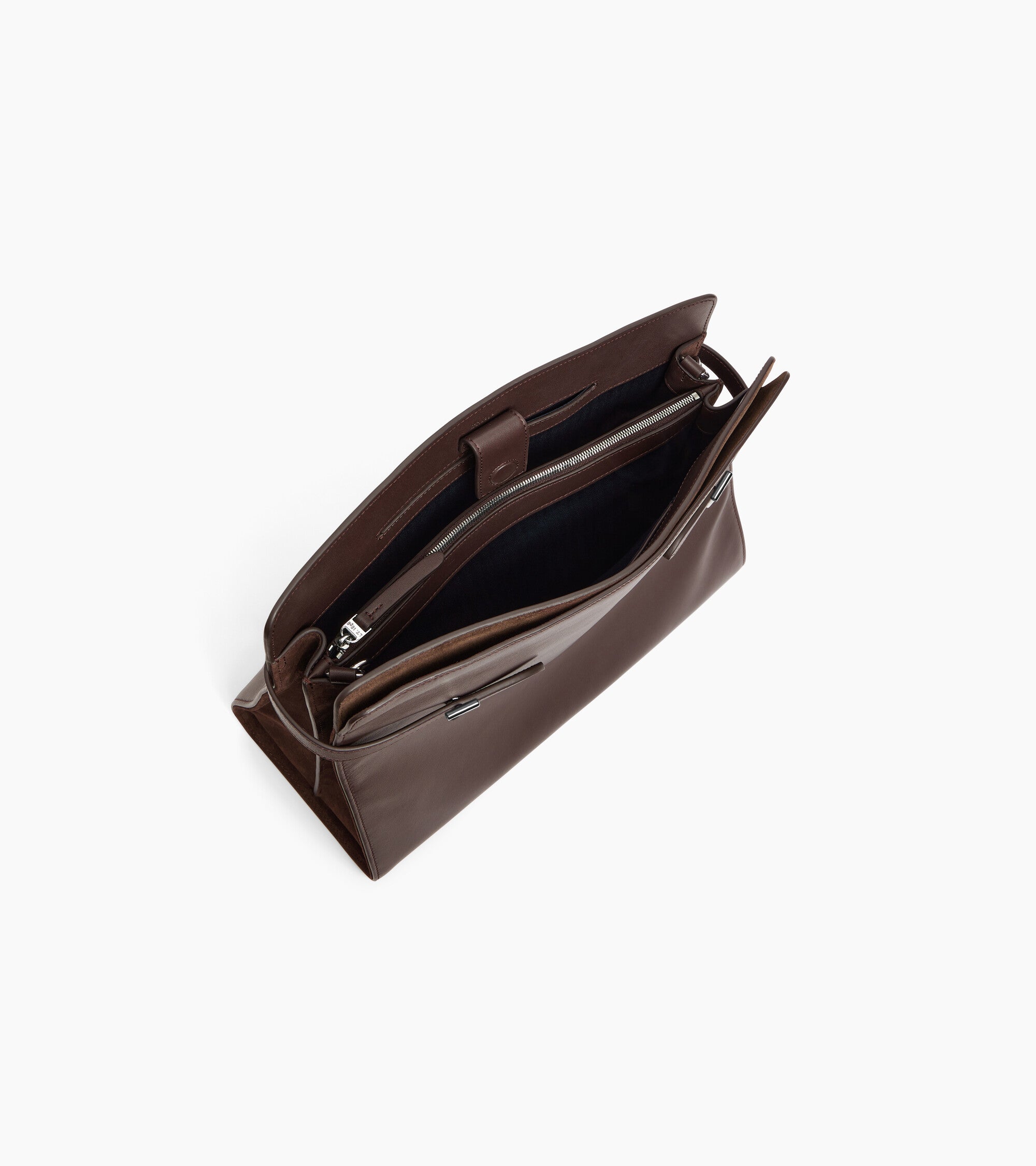 Sac porté épaule modèle maxi Emie en cuir lisse et nubuck