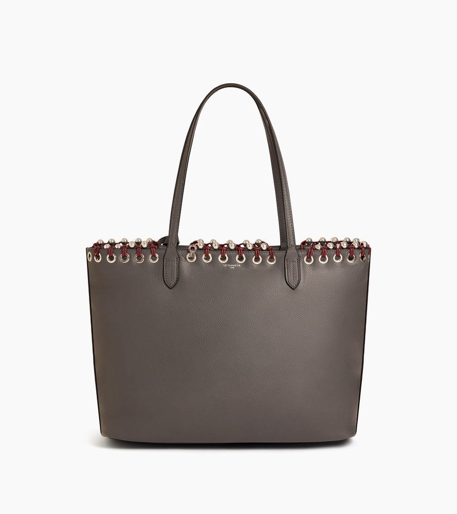 Grained leather tote bag Kitesy Martin Studio