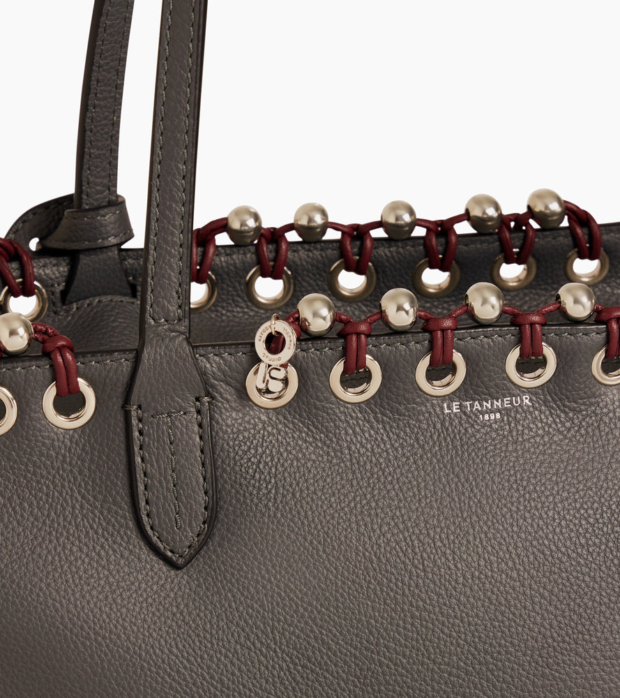 Grained leather tote bag Kitesy Martin Studio