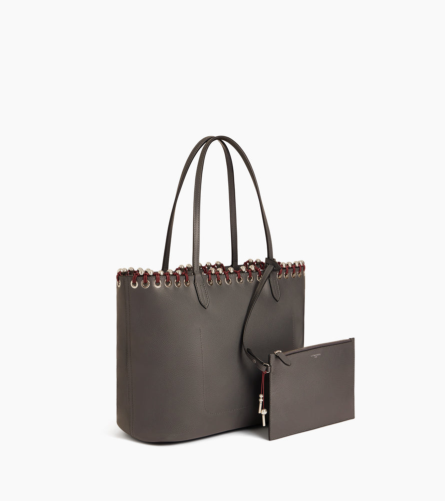 Grained leather tote bag Kitesy Martin Studio