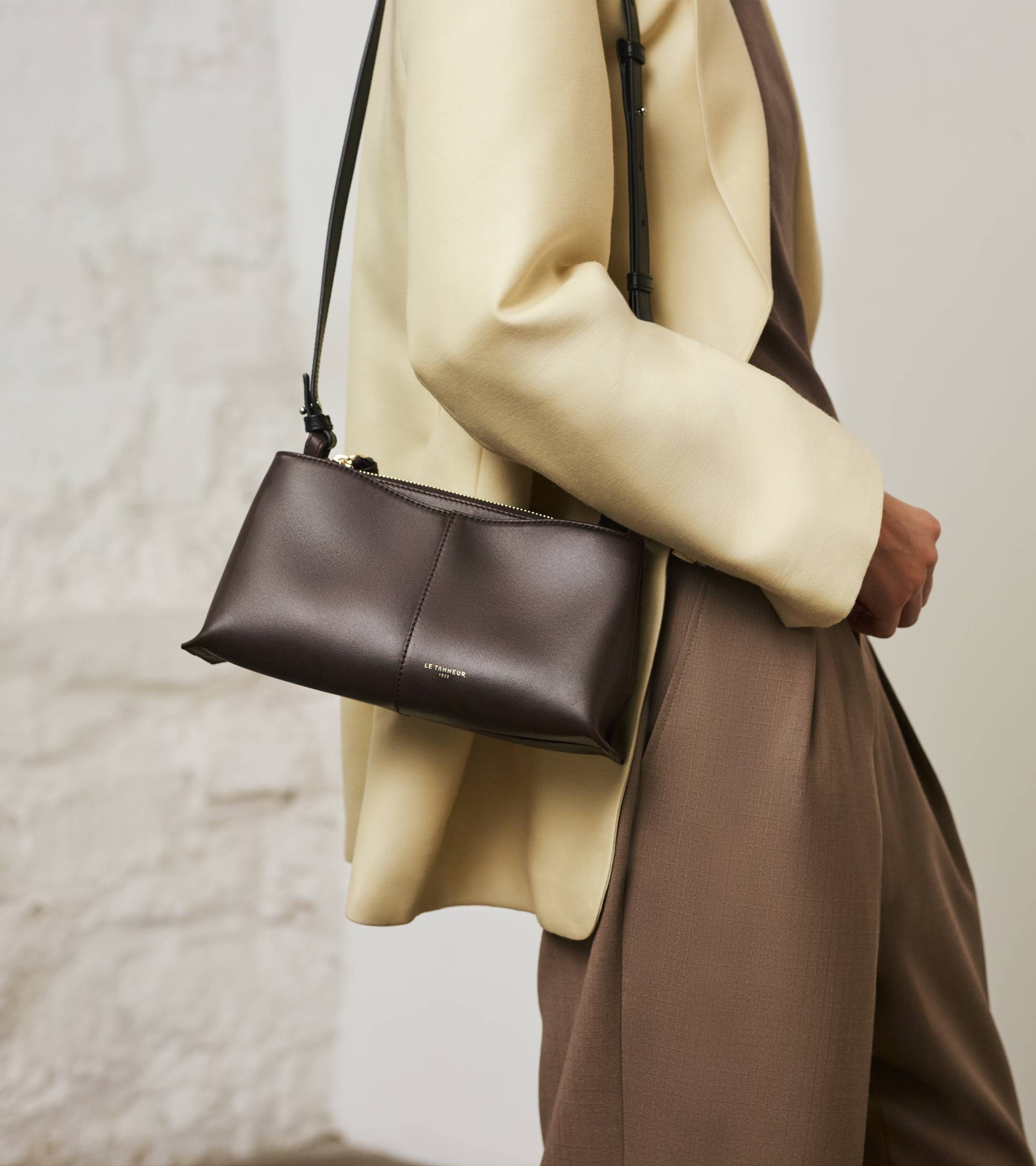 Petit sac bandoulière Félicie en cuir lisse