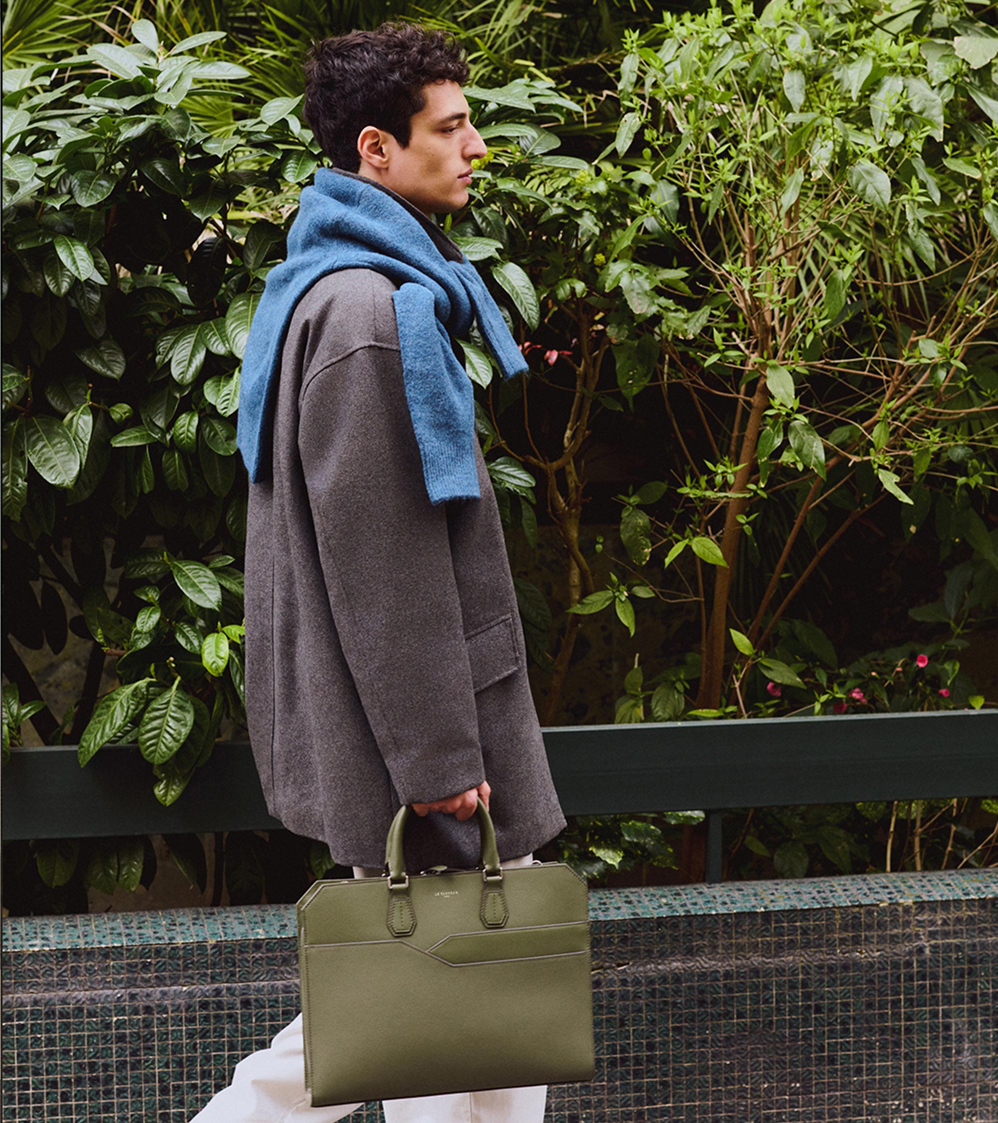 Porte documents 15" Gaston en cuir grain croisé