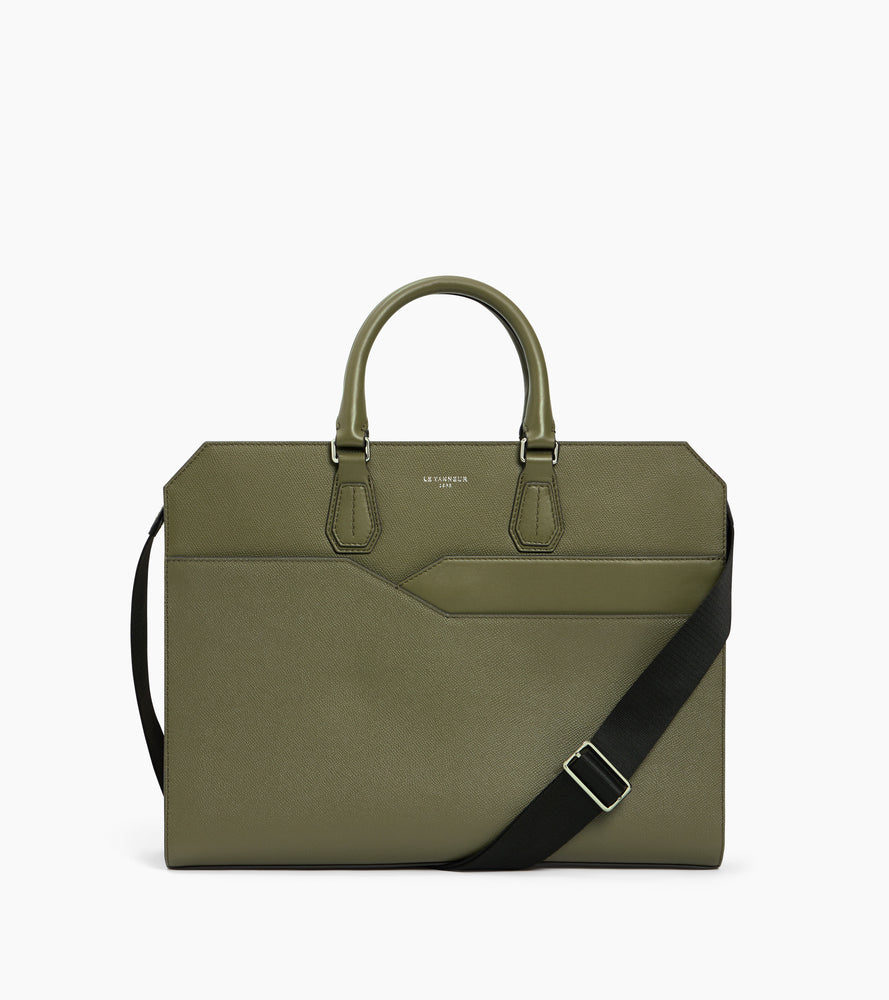 Gaston slim 15" document holder in crossed-grain leather