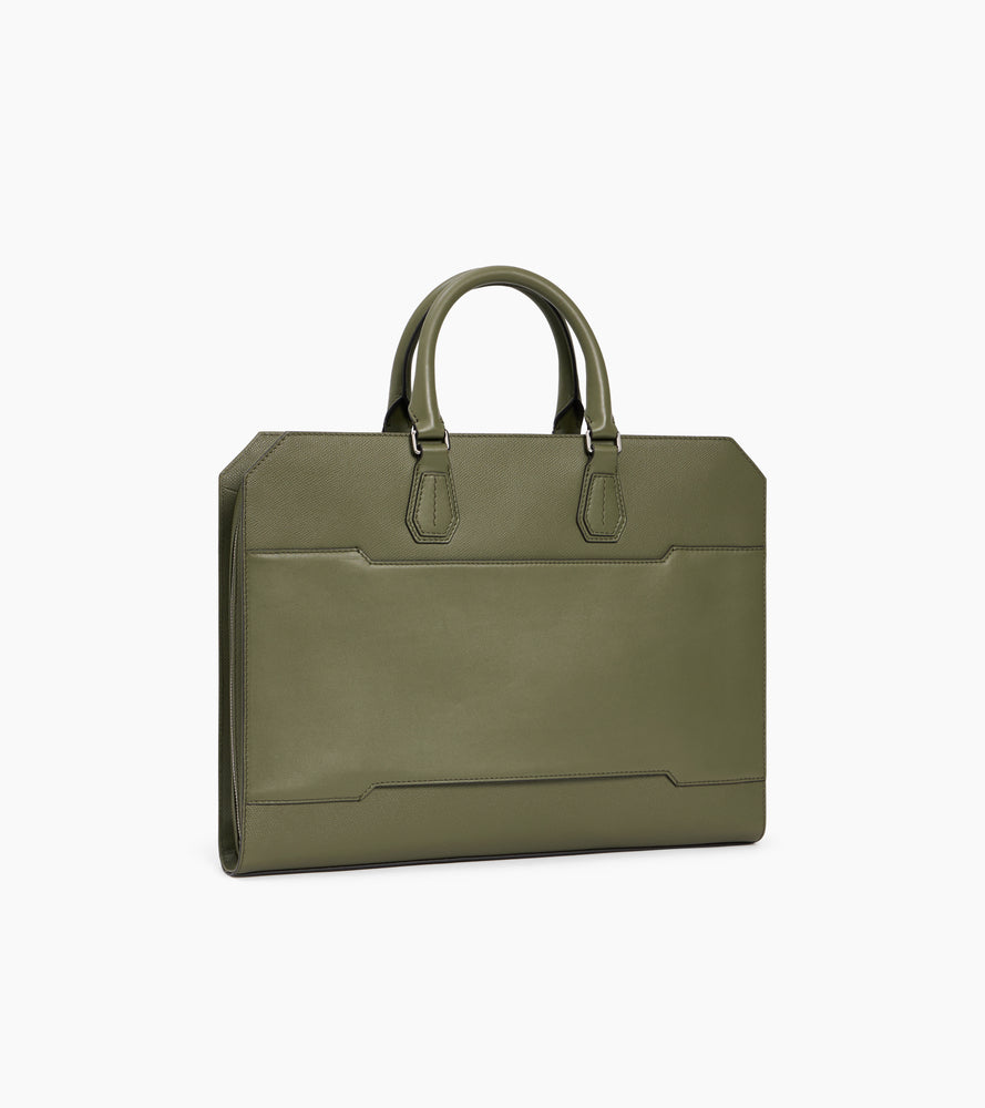 Porte documents slim 15" Gaston en cuir grain croisé