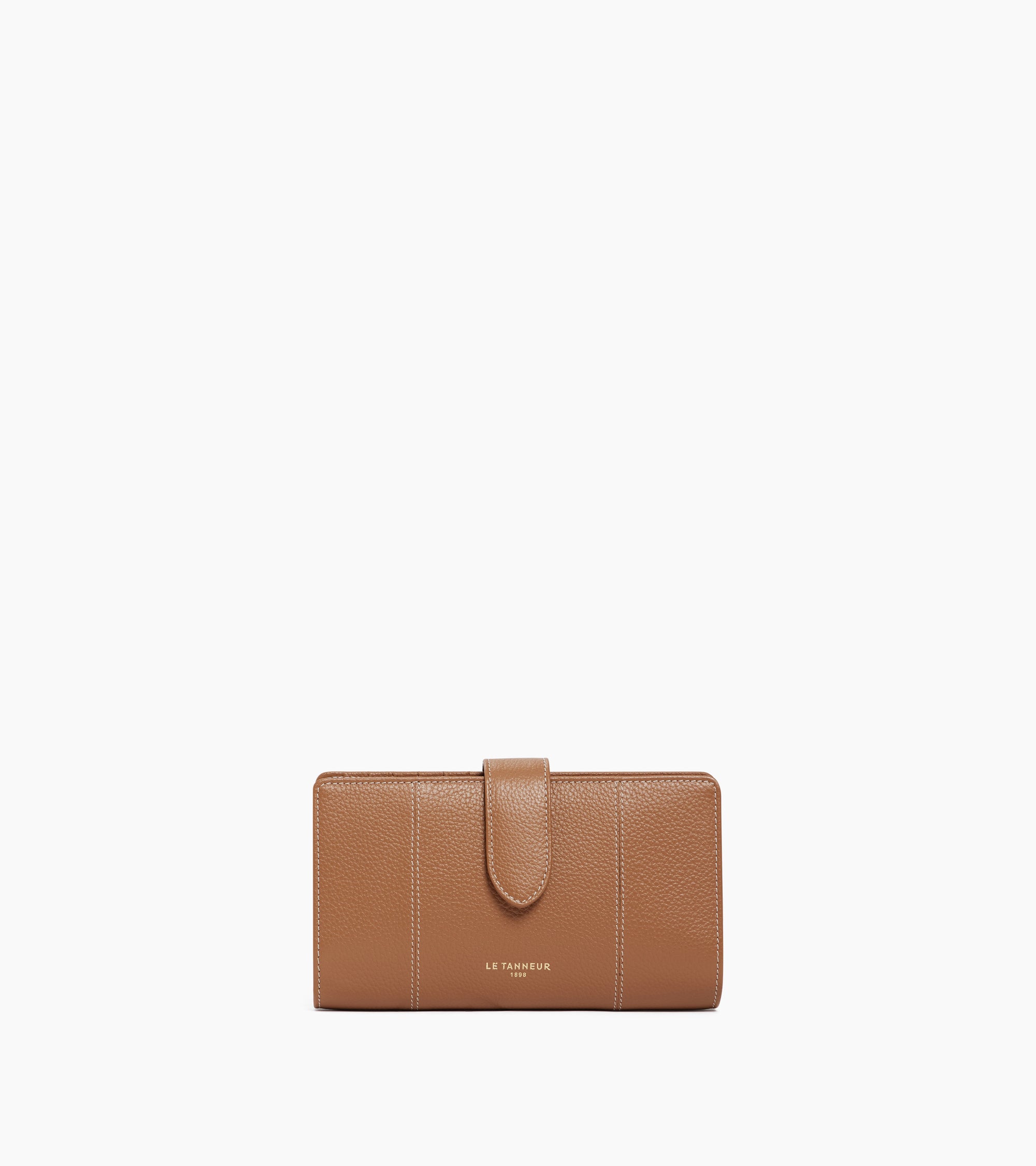 Grand portefeuille Marguerite en cuir grainé