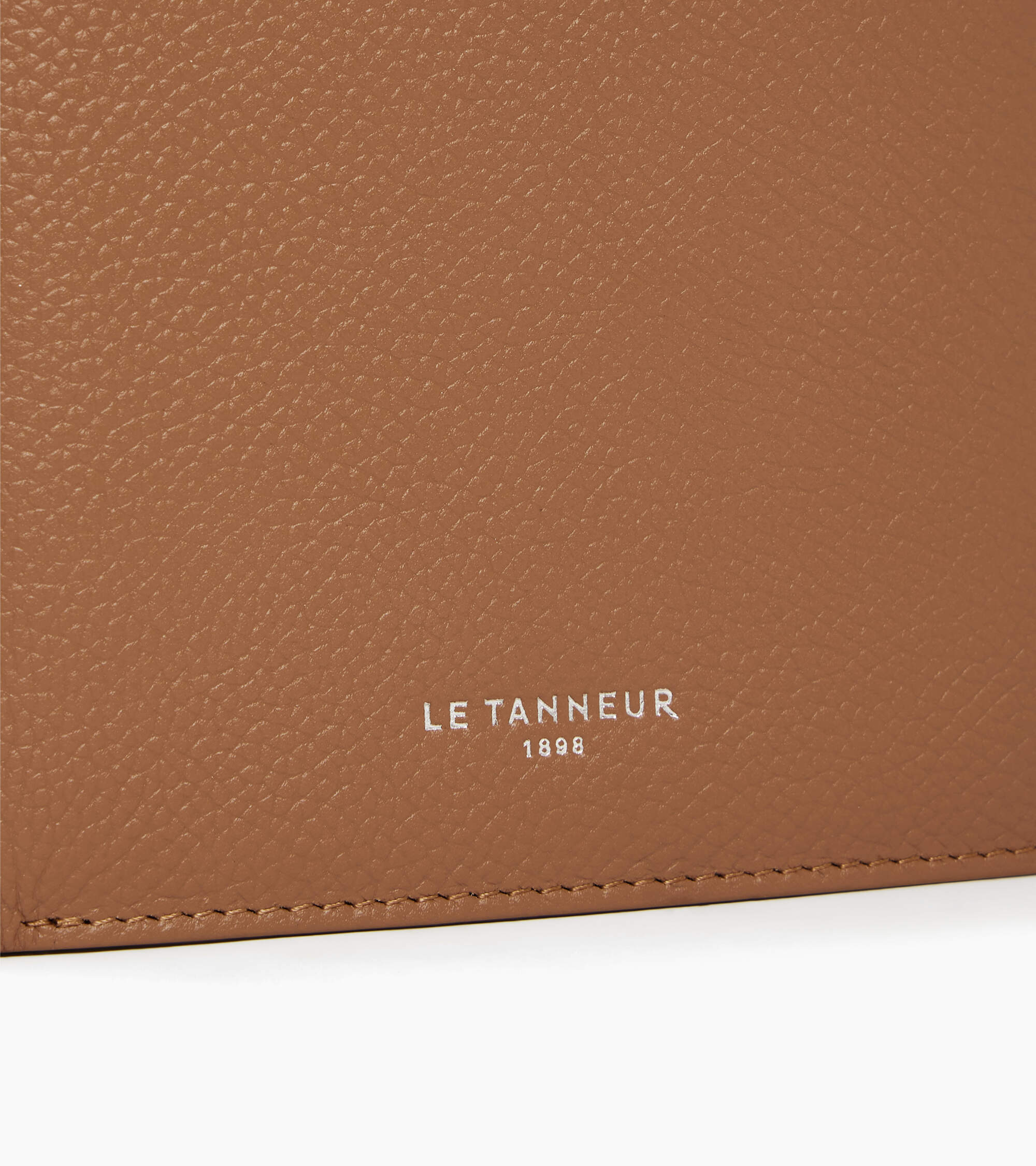 Portefeuille zippé horizontal Lucien en cuir grainé