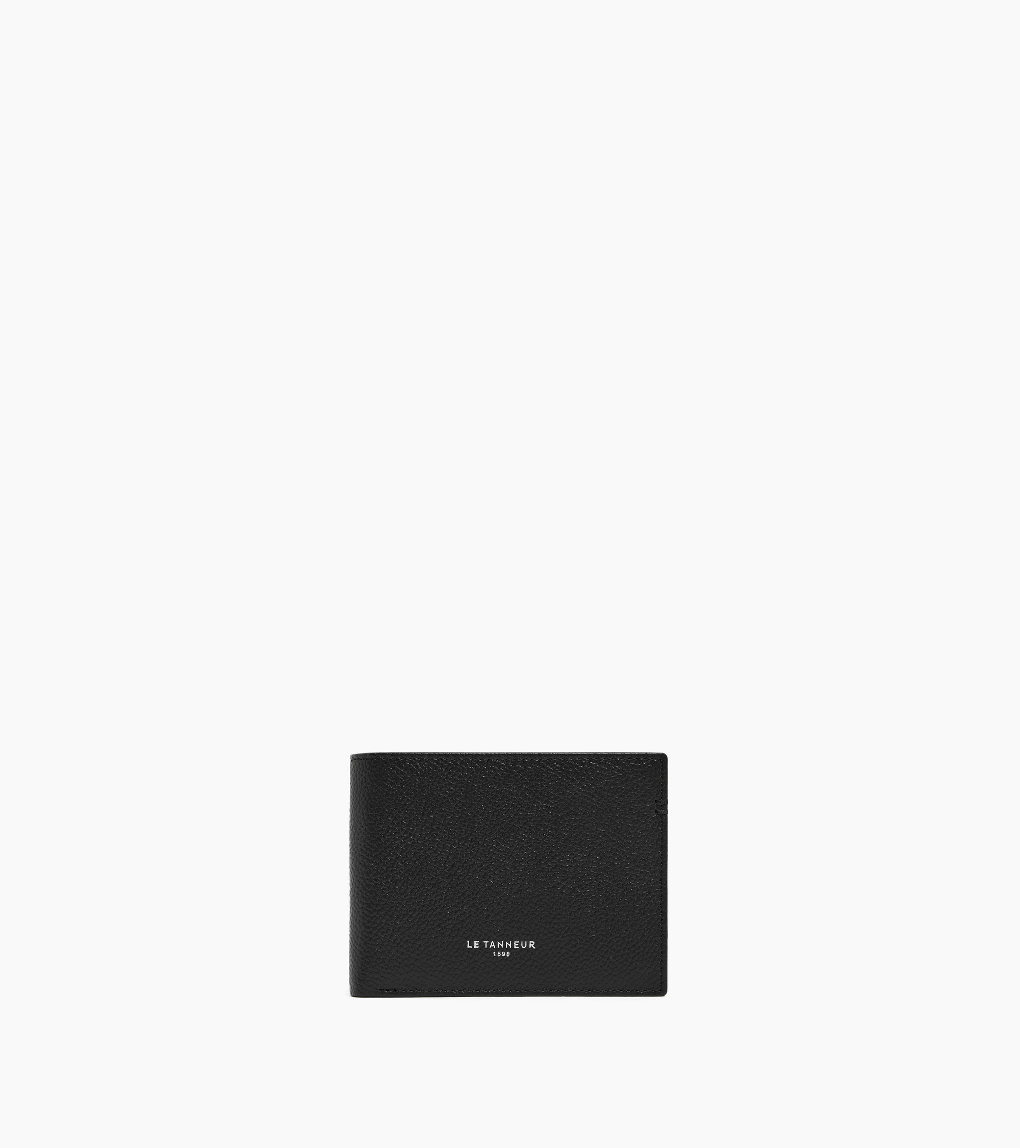 Portefeuille zippé horizontal Lucien en cuir grainé