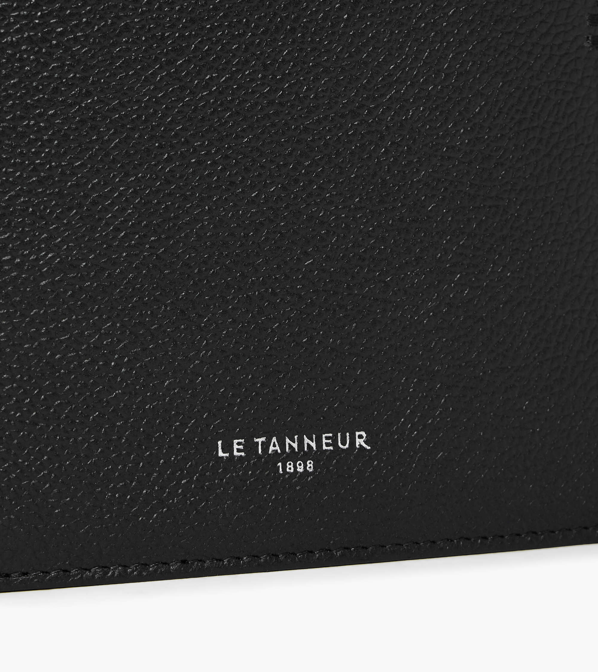 Portefeuille zippé horizontal Lucien en cuir grainé