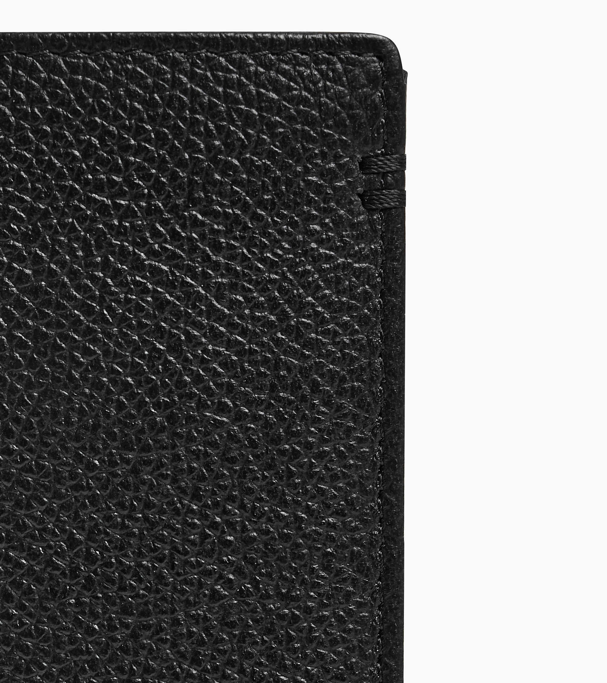 Grand portefeuille vertical zippé 2 volets Lucien en cuir grainé