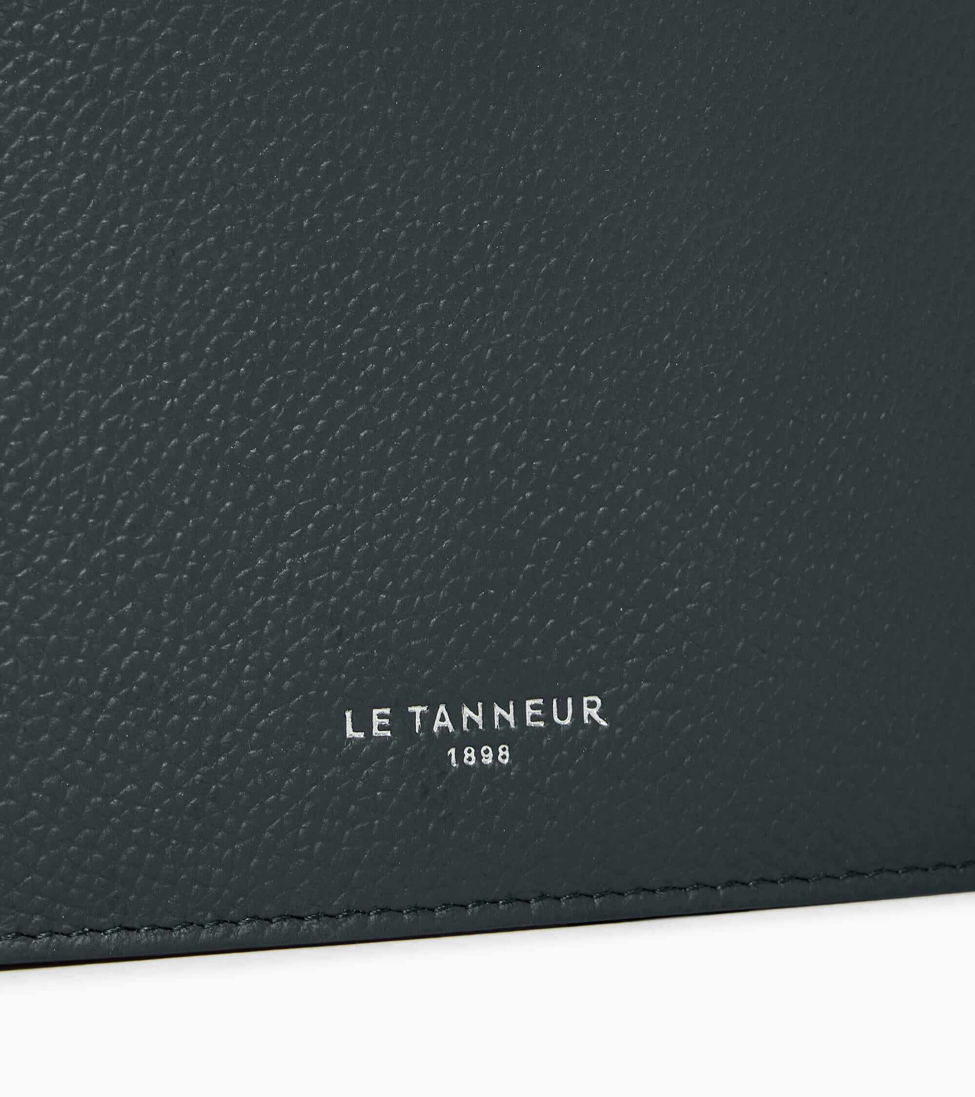 Portefeuille à rabat 2 volets Lucien en cuir grainé