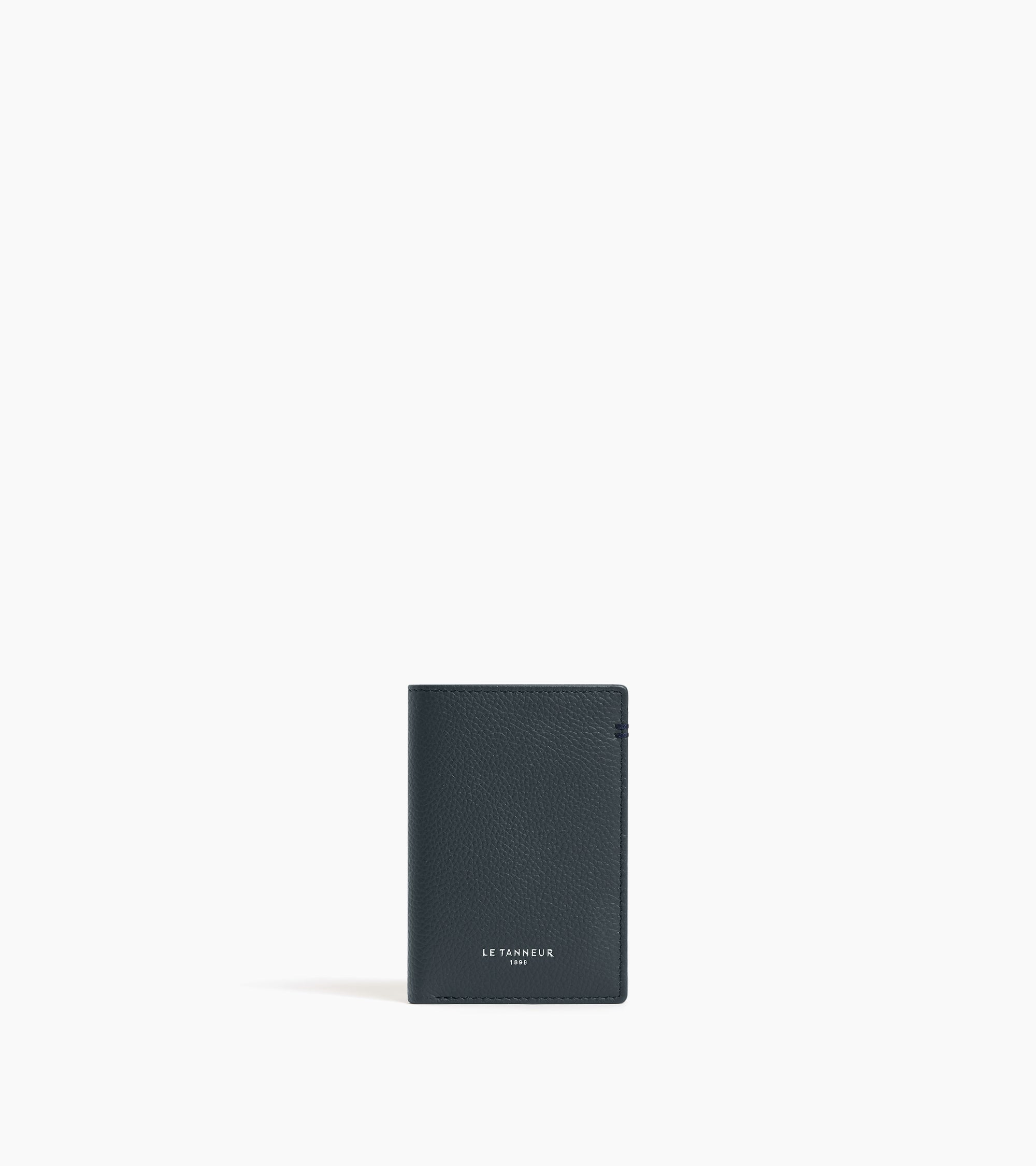 Petit porte cartes Lucien en cuir grainé