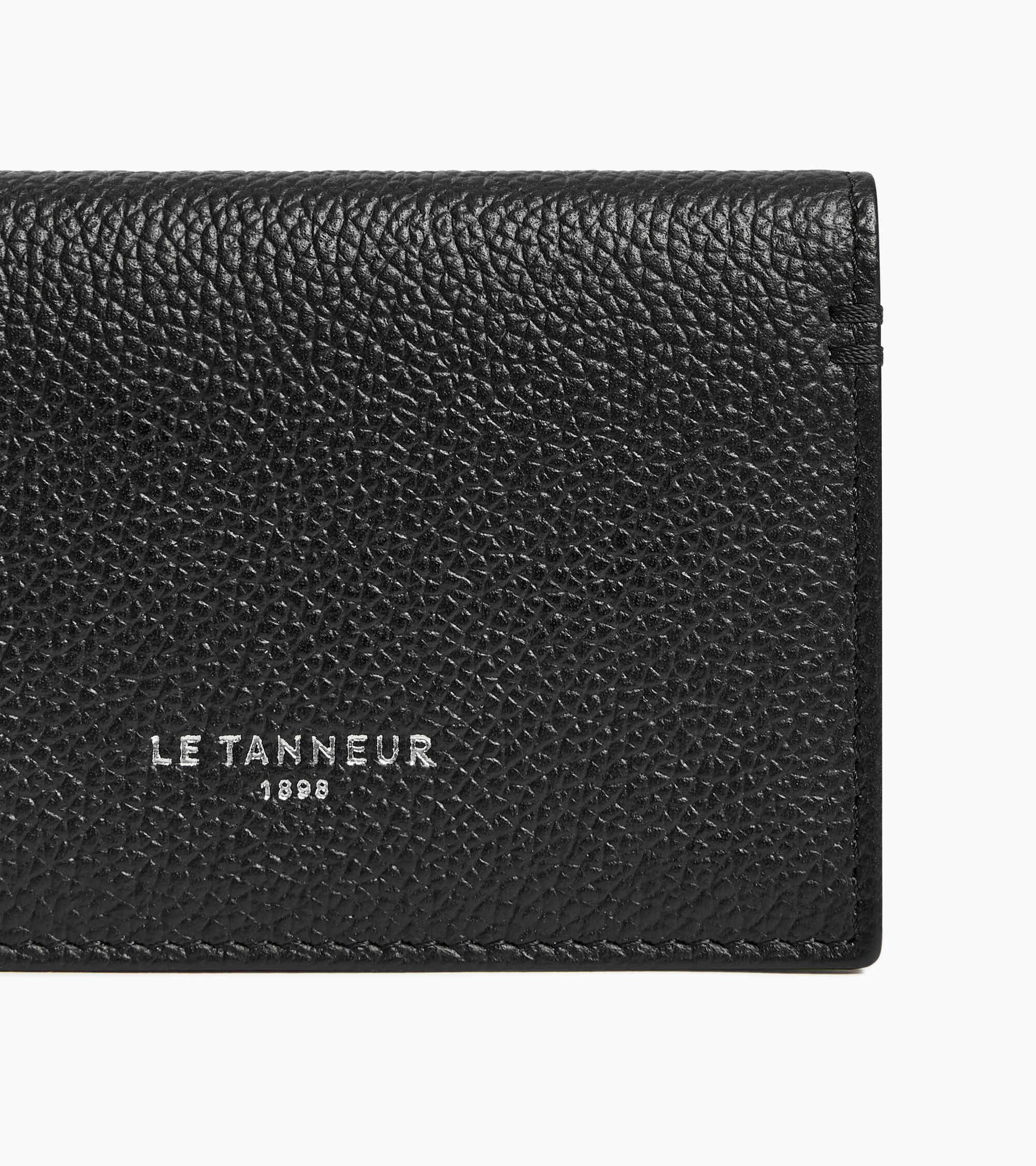 Porte cartes horizontal 2 volets Lucien en cuir grainé