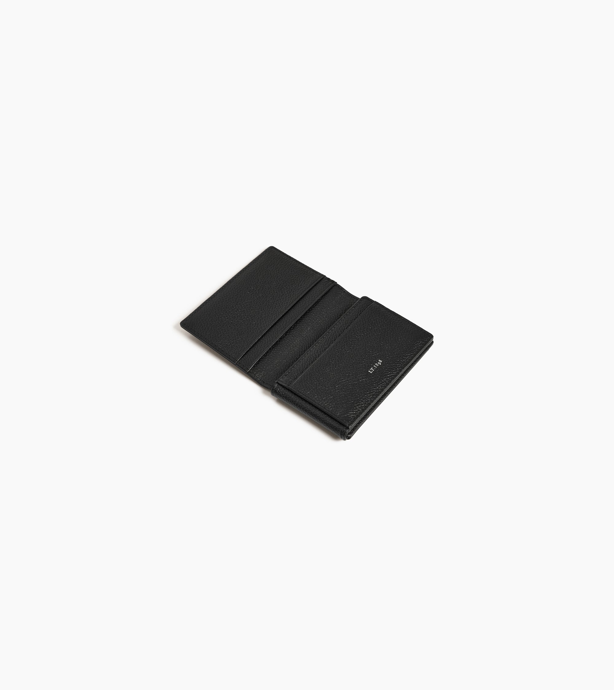 Porte cartes horizontal 2 volets Lucien en cuir grainé