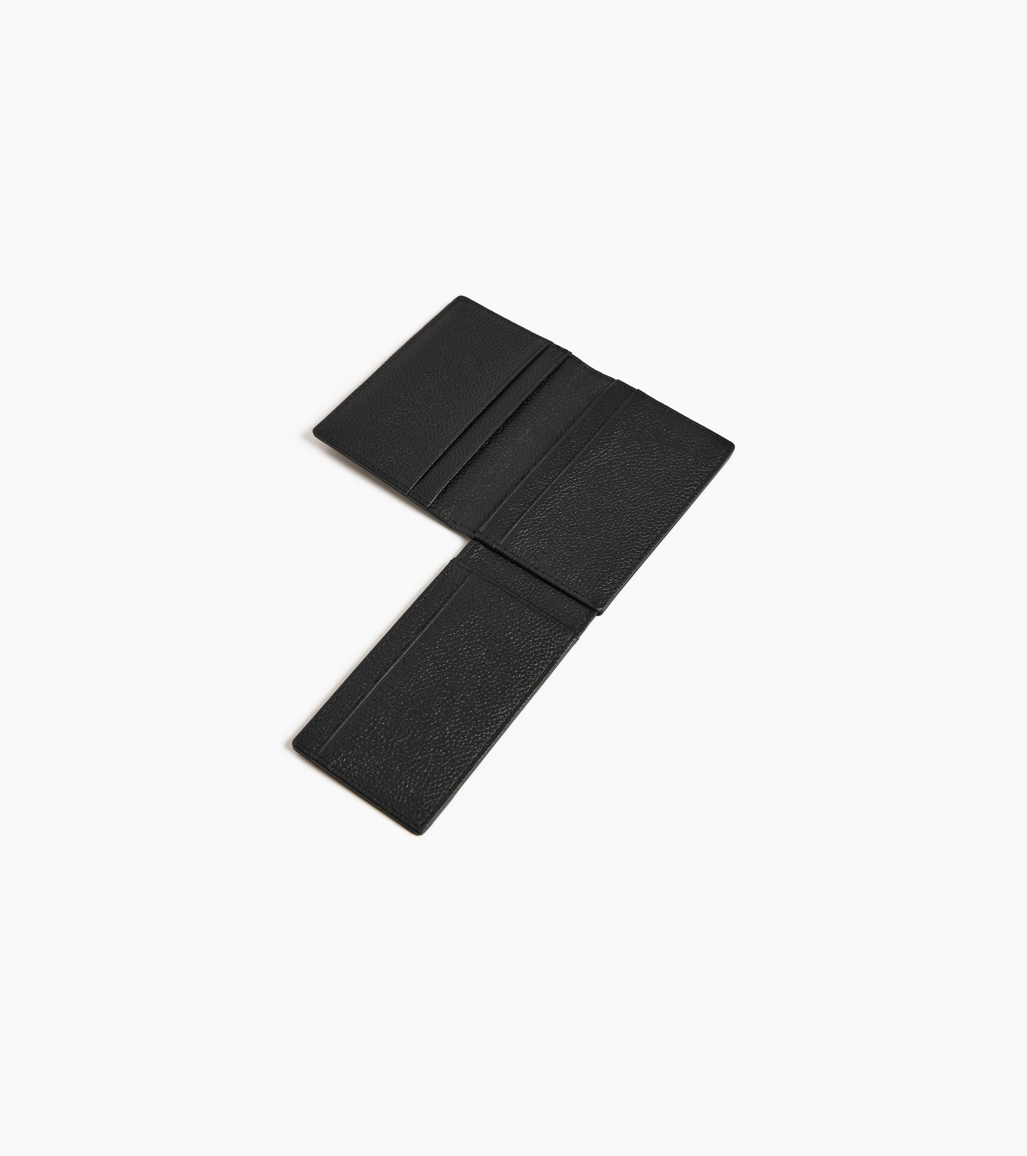 Porte cartes horizontal 2 volets Lucien en cuir grainé