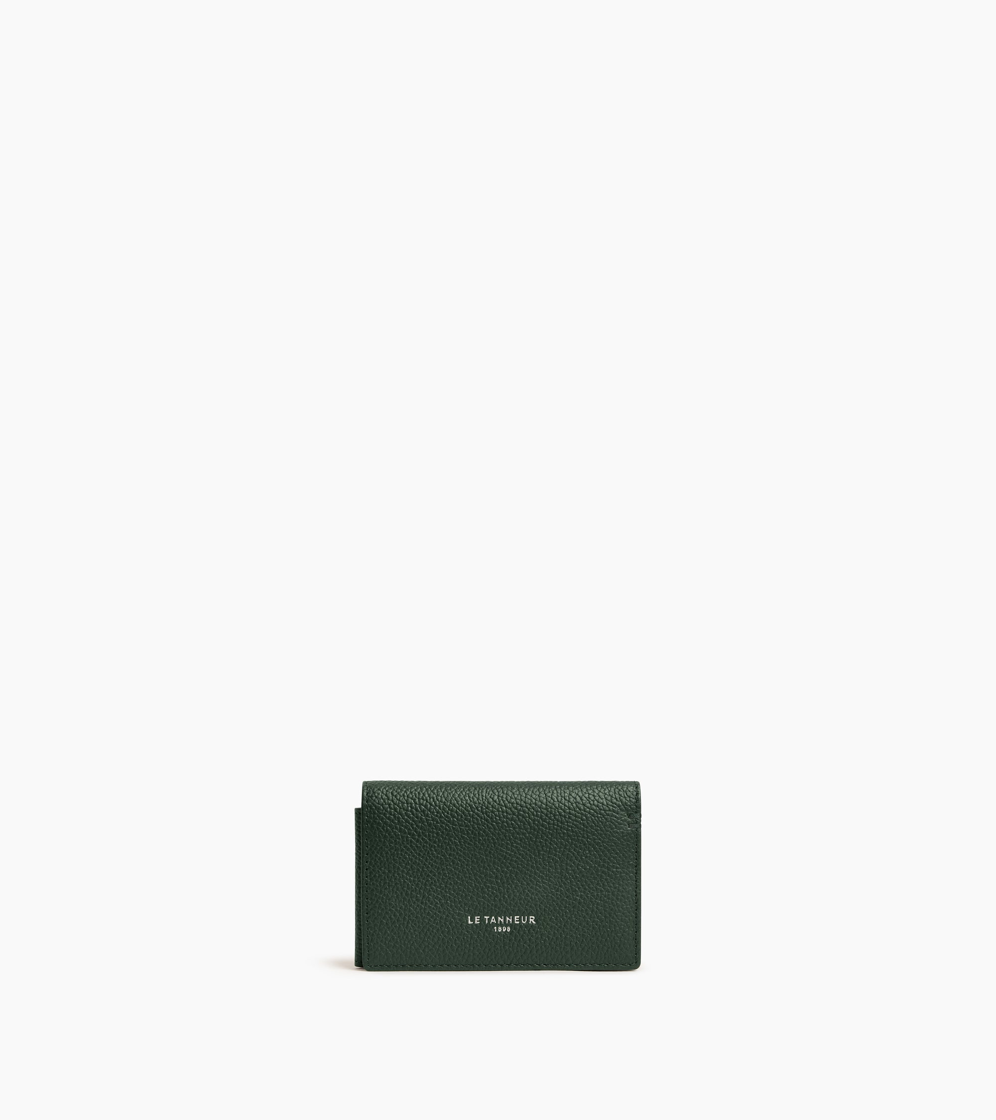 Porte cartes horizontal 2 volets Lucien en cuir grainé