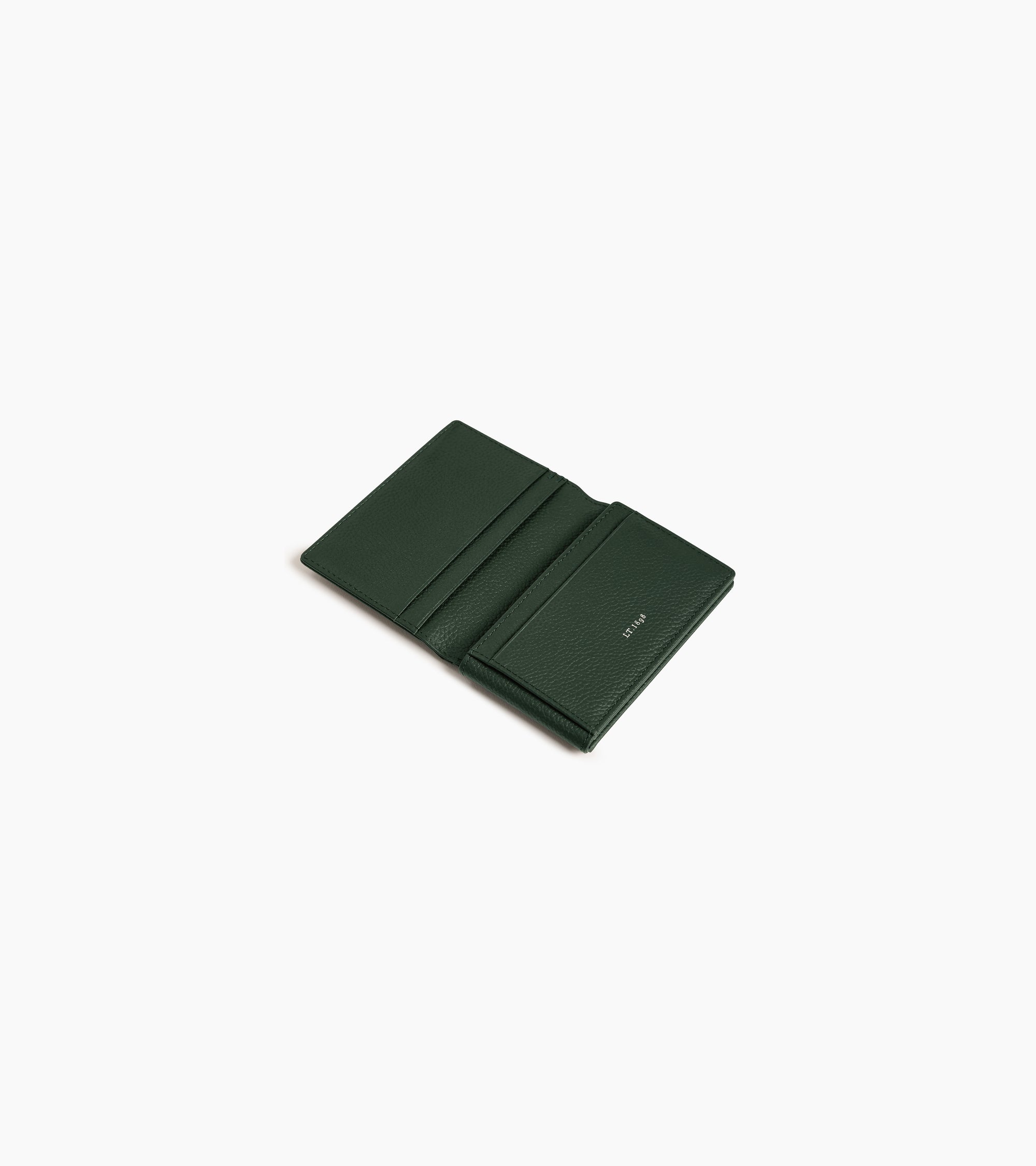 Porte cartes horizontal 2 volets Lucien en cuir grainé
