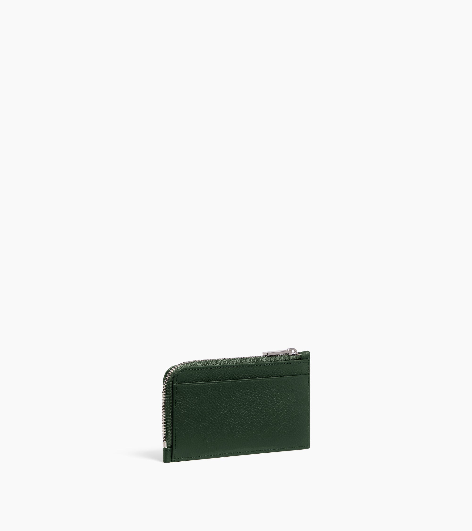 Porte cartes large zippé Lucien en cuir grainé