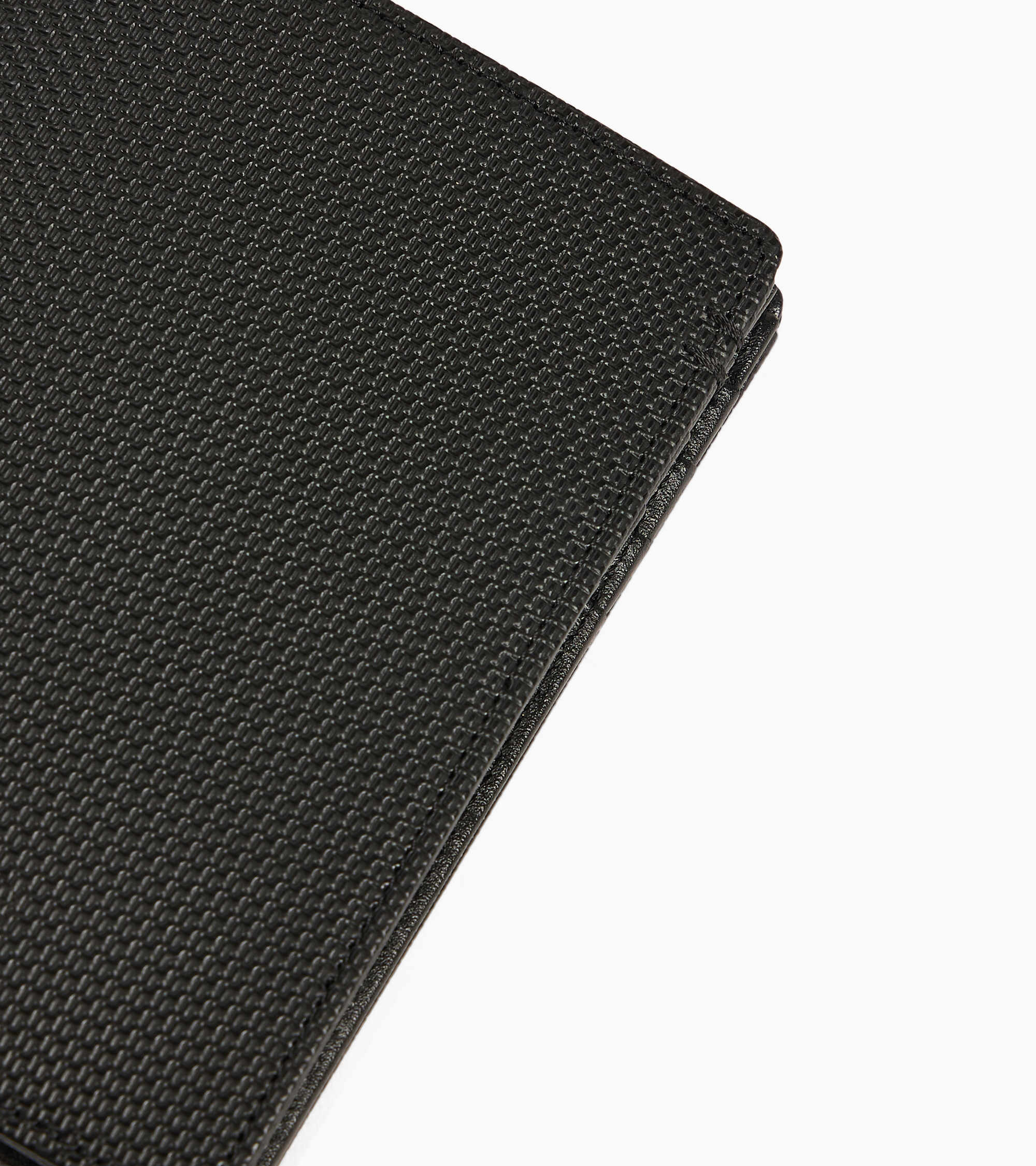 Portefeuille vertical zippé Lucien en cuir signature T
