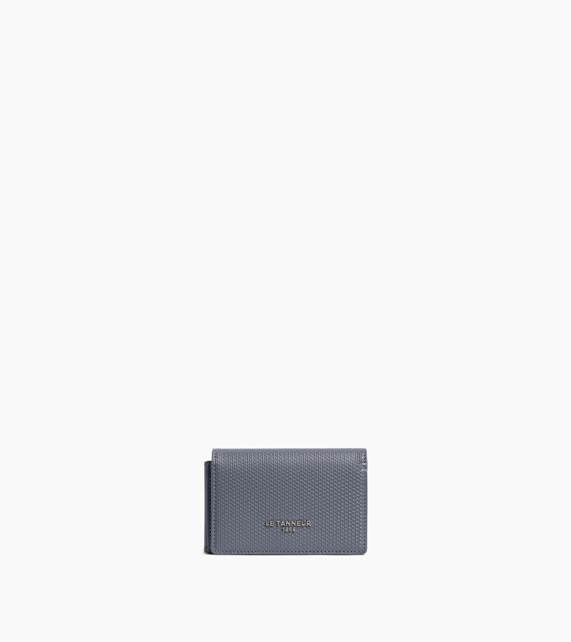 Porte cartes horizontal 2 volets Lucien en cuir signature T