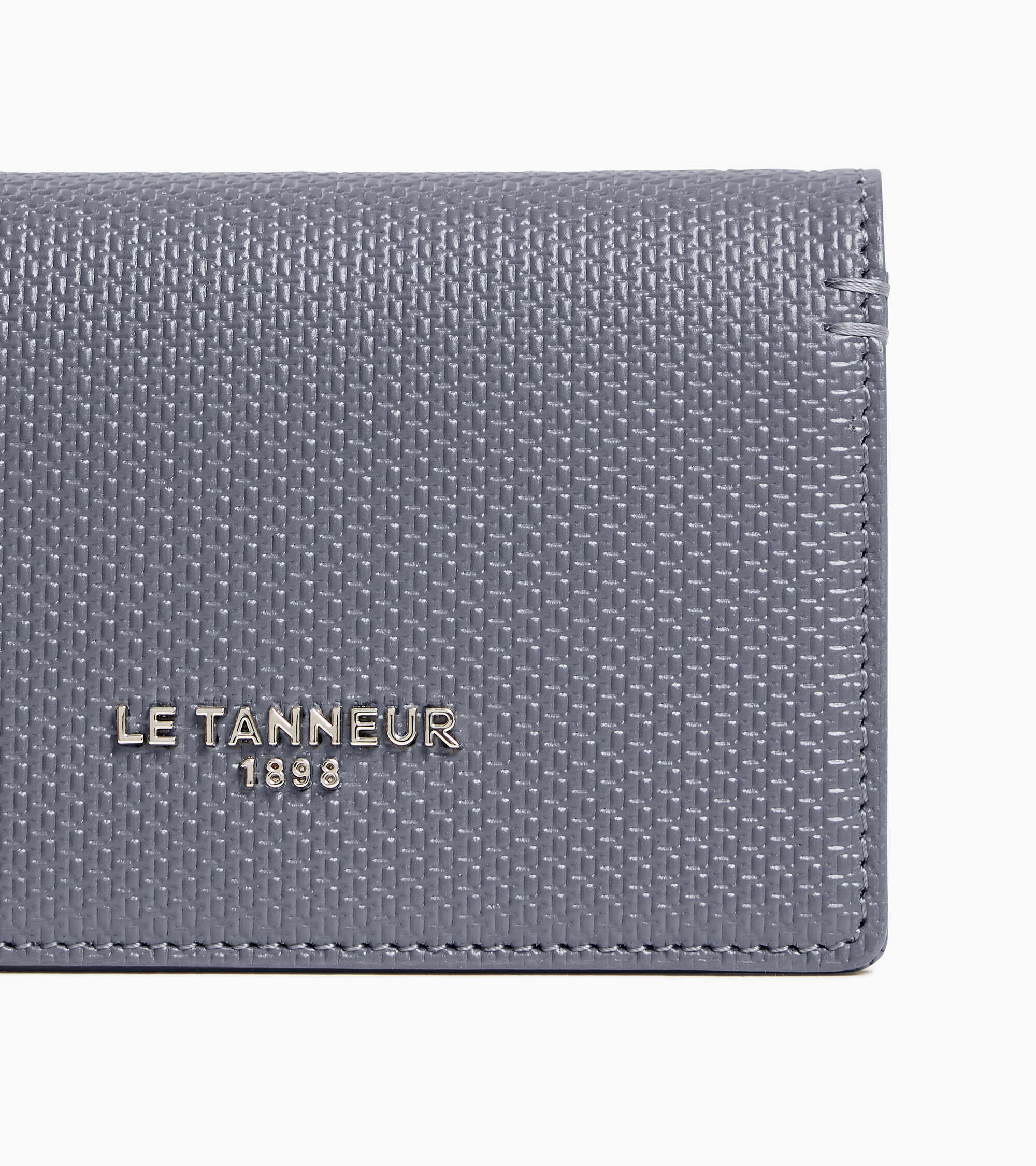 Porte cartes horizontal 2 volets Lucien en cuir signature T