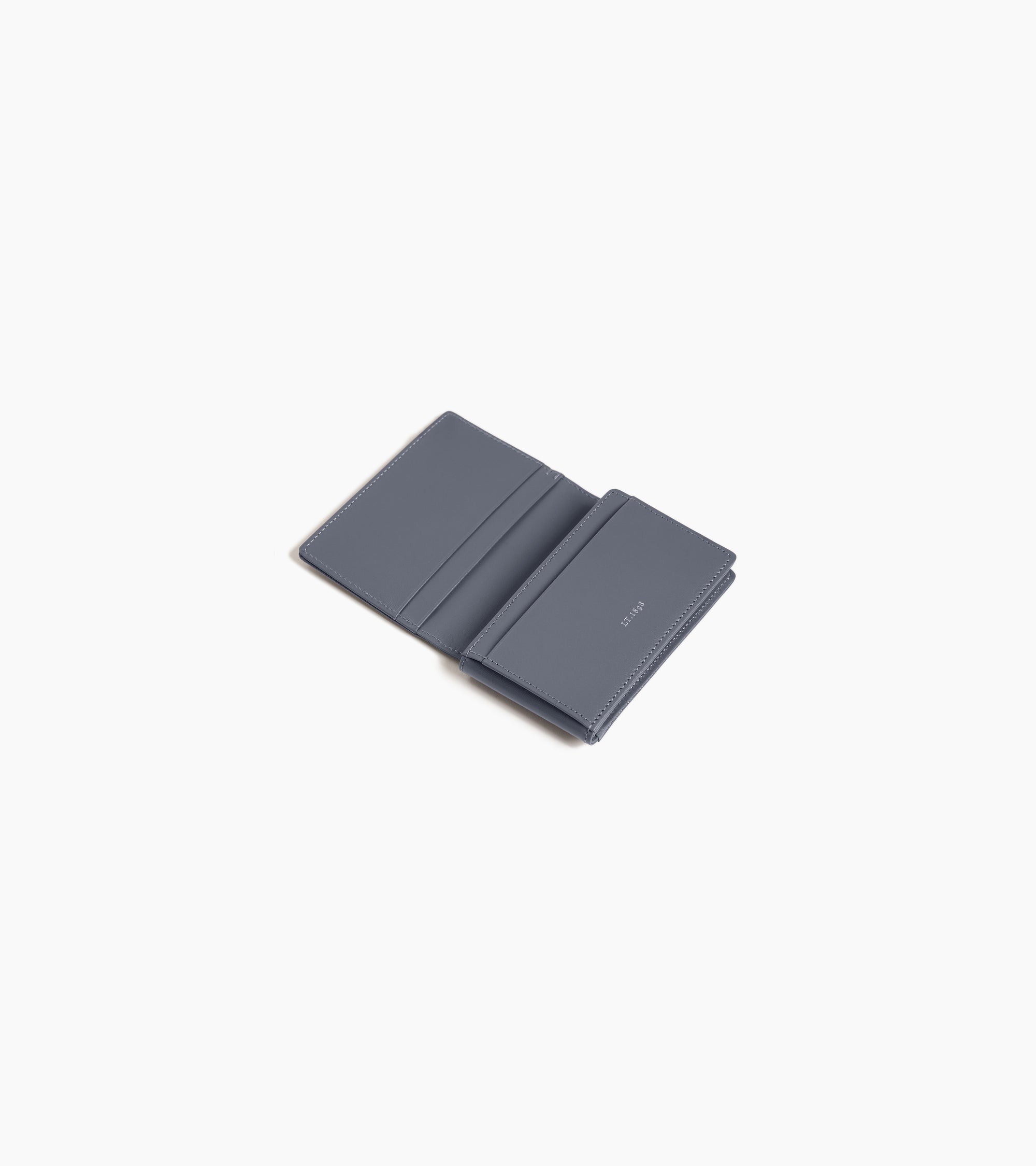 Porte cartes horizontal 2 volets Lucien en cuir signature T