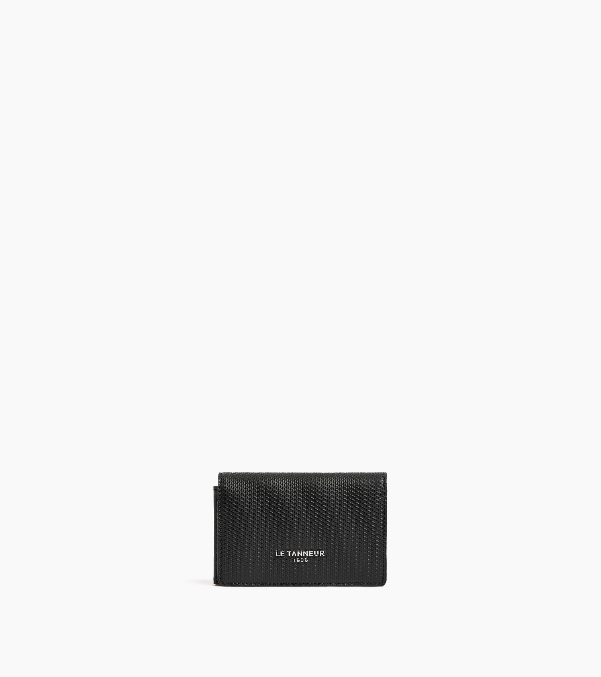 Porte cartes horizontal 2 volets Lucien en cuir signature T