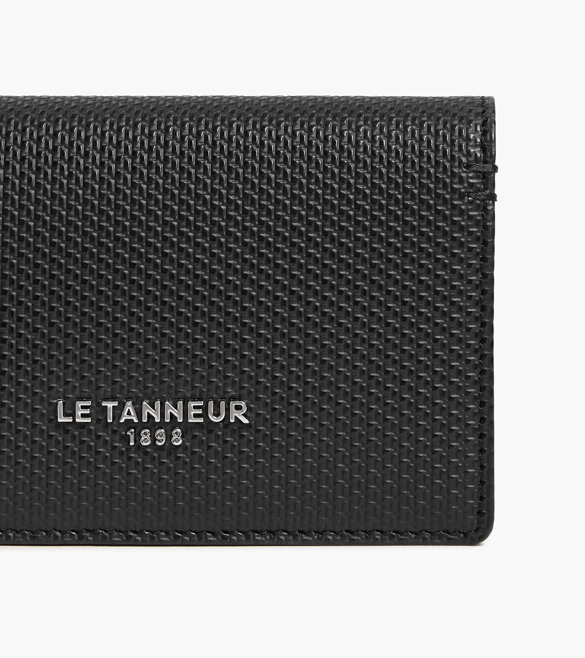 Porte cartes horizontal 2 volets Lucien en cuir signature T