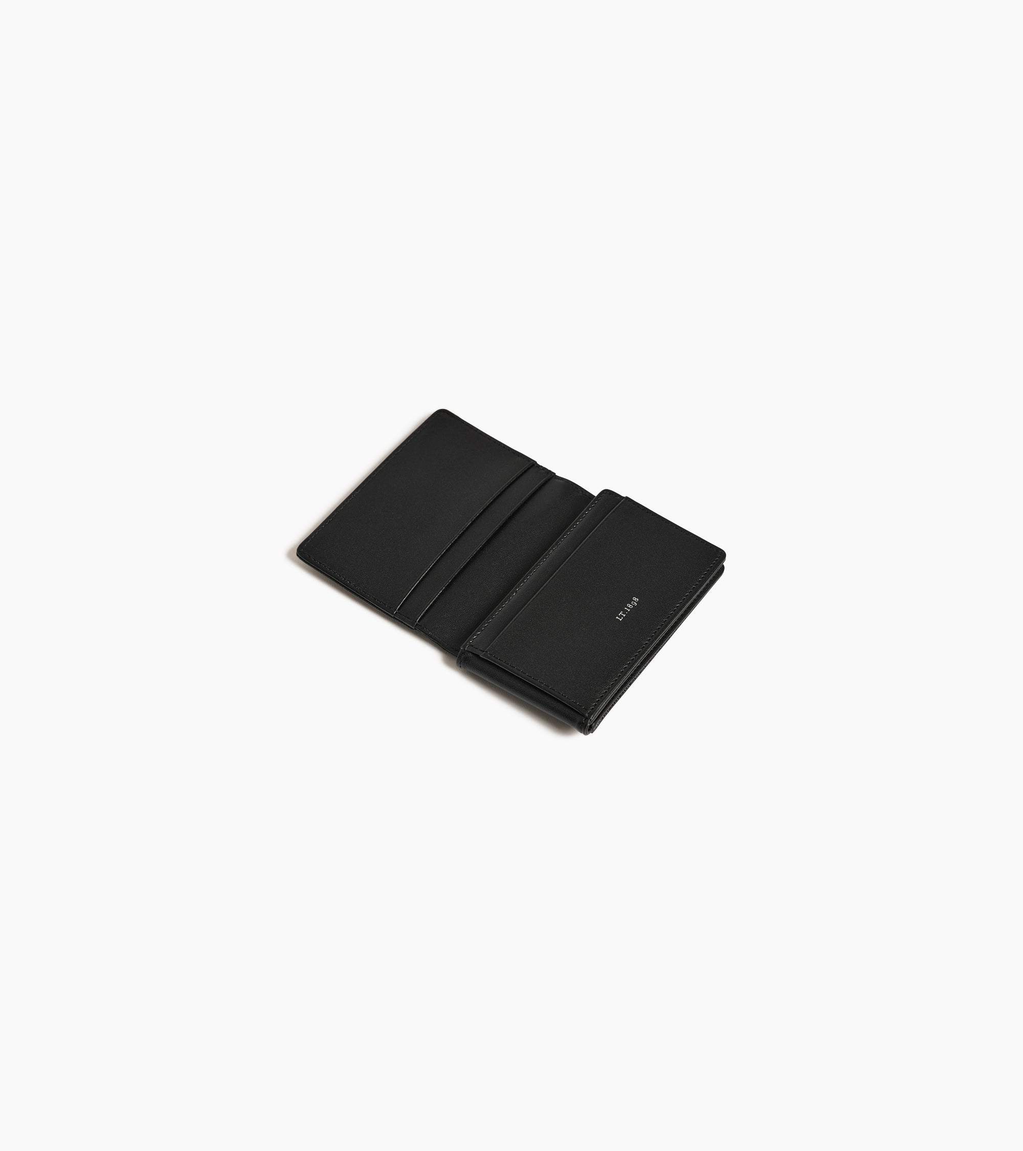 Porte cartes horizontal 2 volets Lucien en cuir signature T