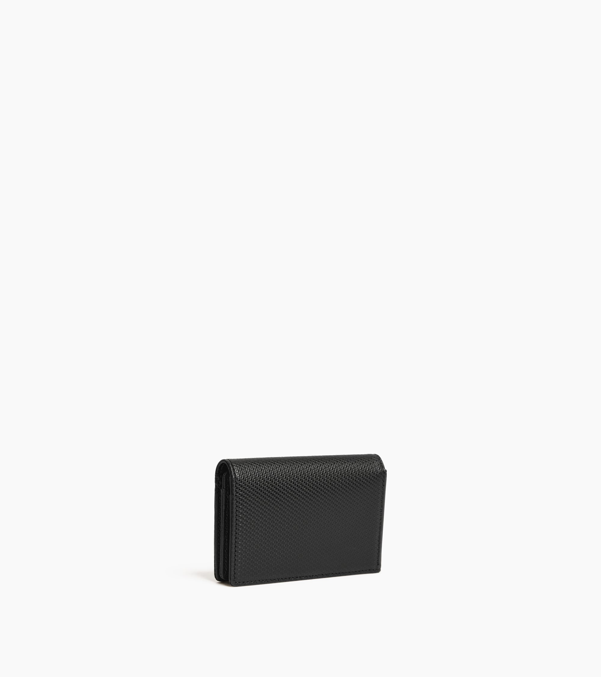 Porte cartes horizontal 2 volets Lucien en cuir signature T