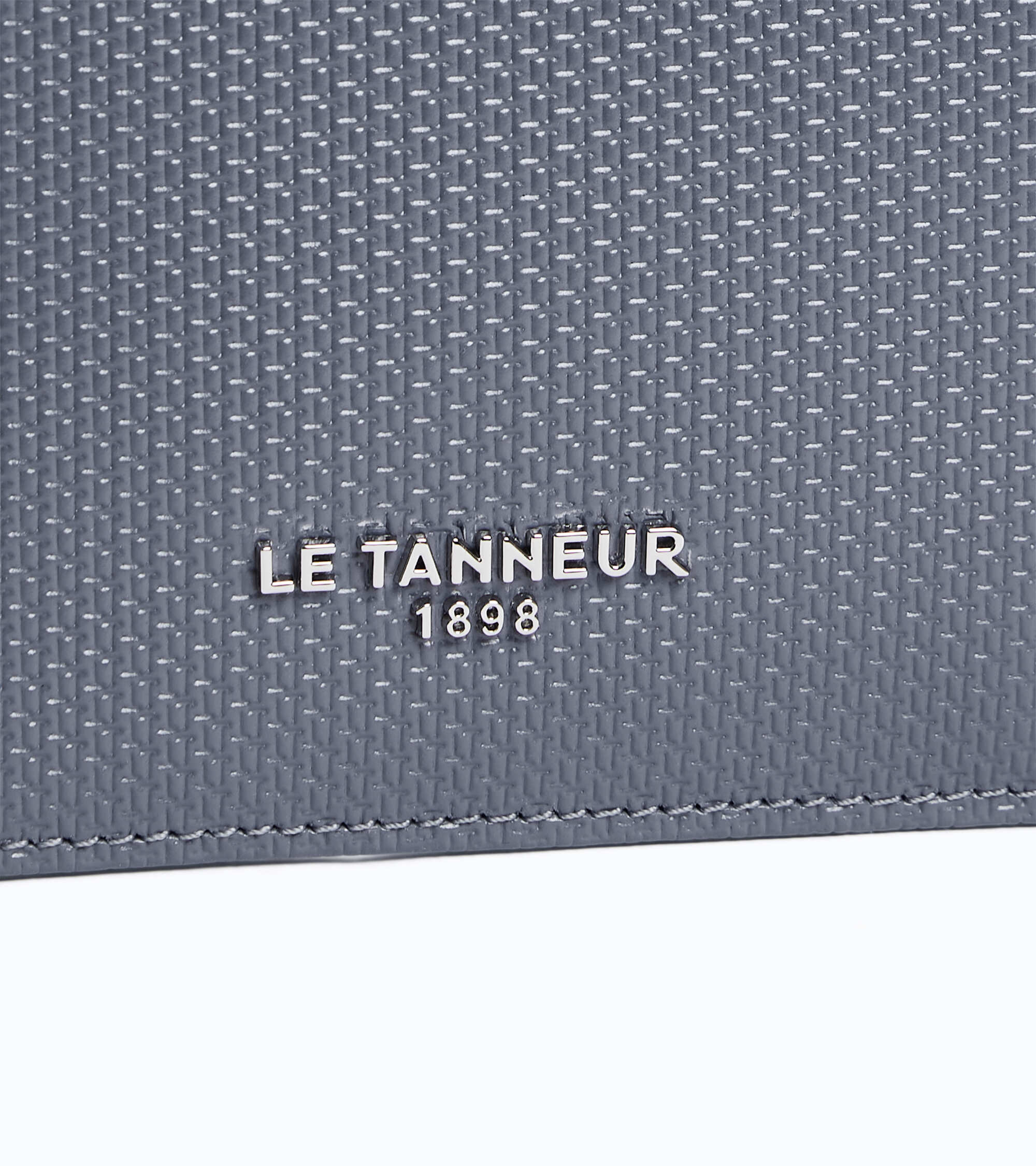 Porte cartes large zippé Lucien en cuir signature T