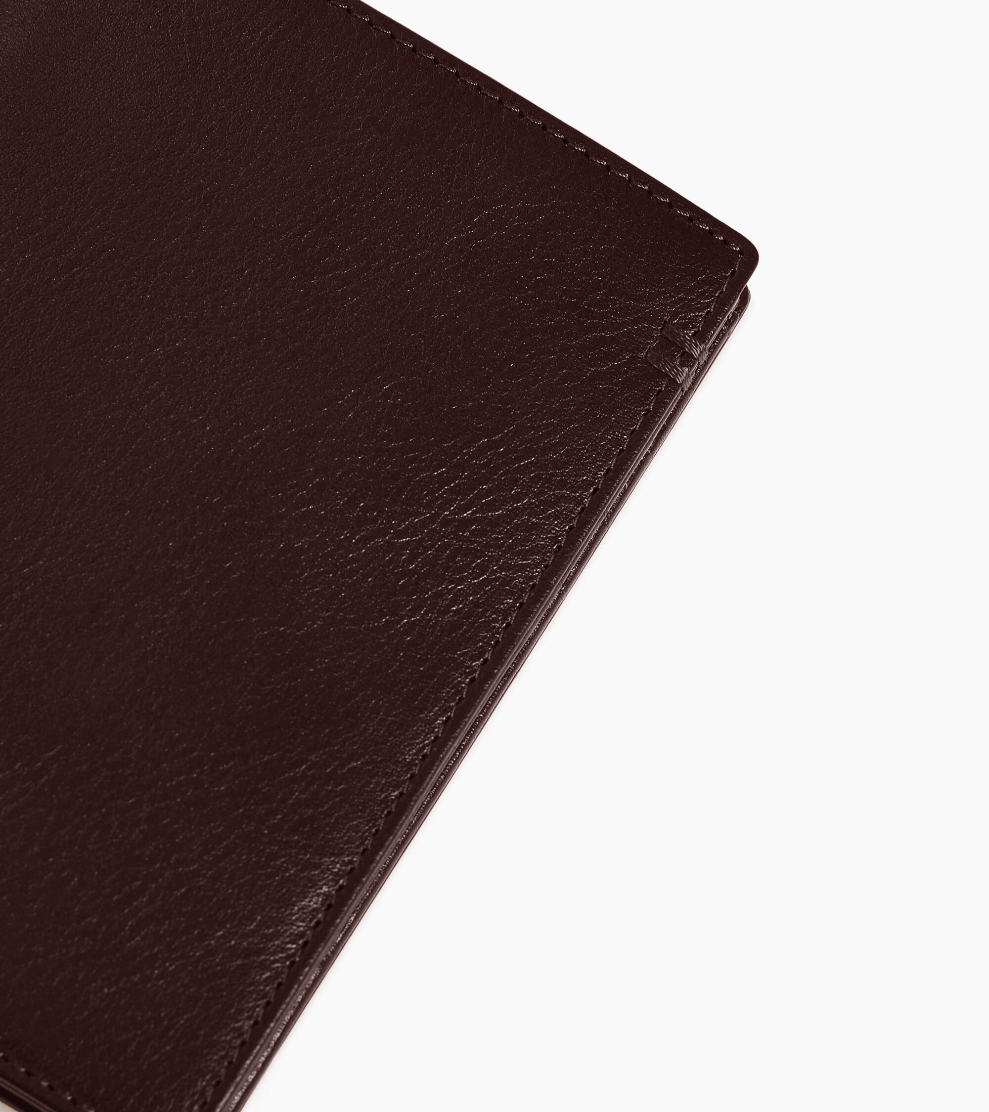 Portefeuille vertical zippé Lucien en cuir huilé