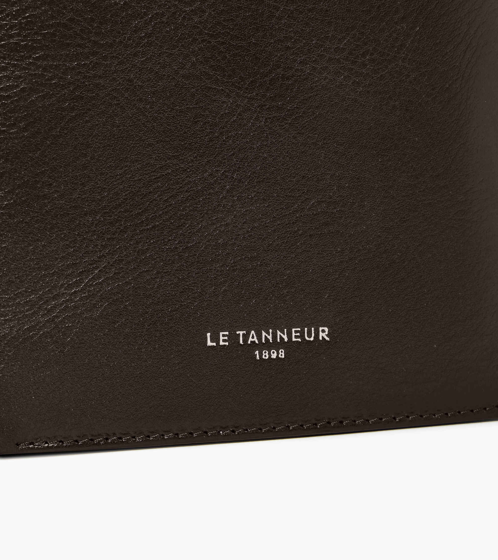 Portefeuille à rabat 2 volets Lucien en cuir huilé
