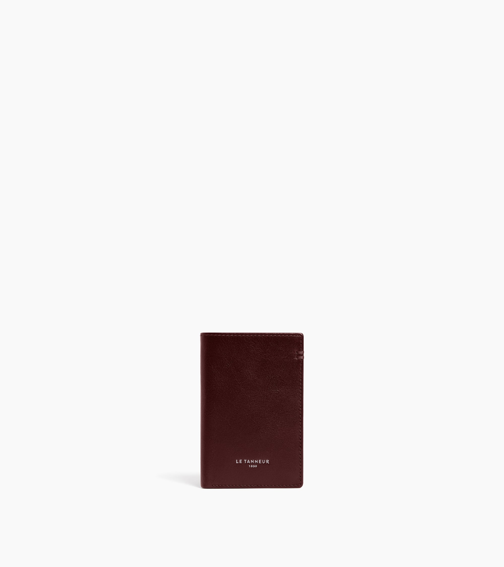 Petit porte cartes Lucien en cuir huilé