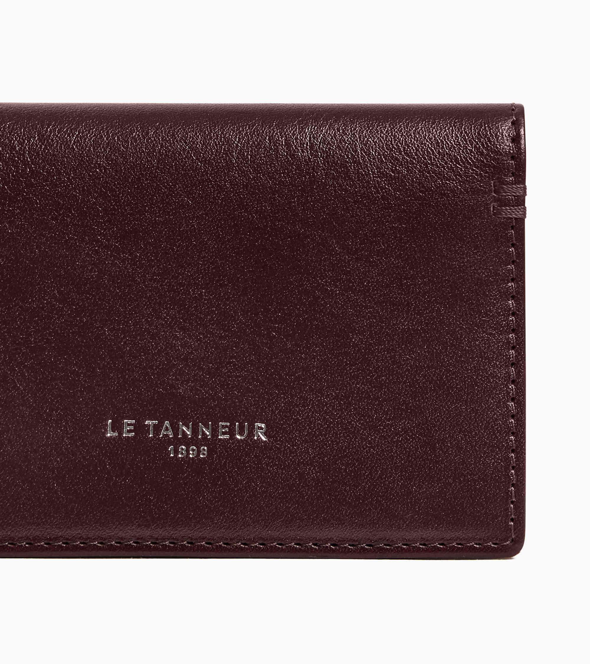 Porte cartes horizontal 2 volets Lucien en cuir huilé