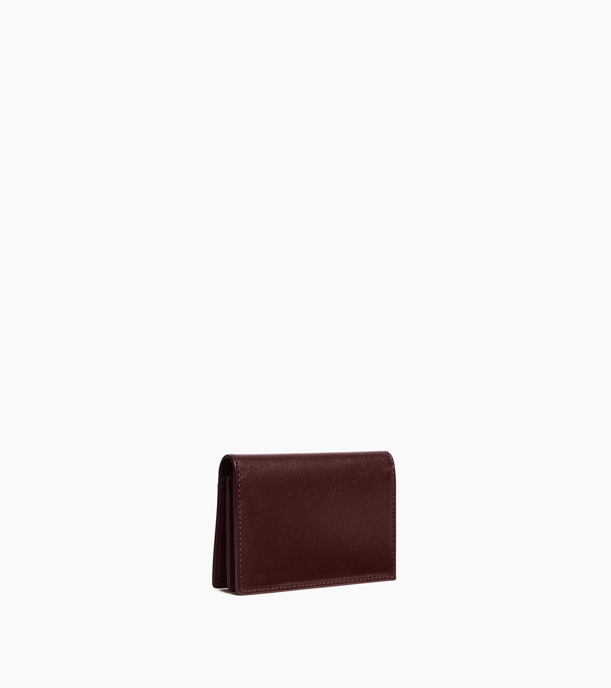 Porte cartes horizontal 2 volets Lucien en cuir huilé