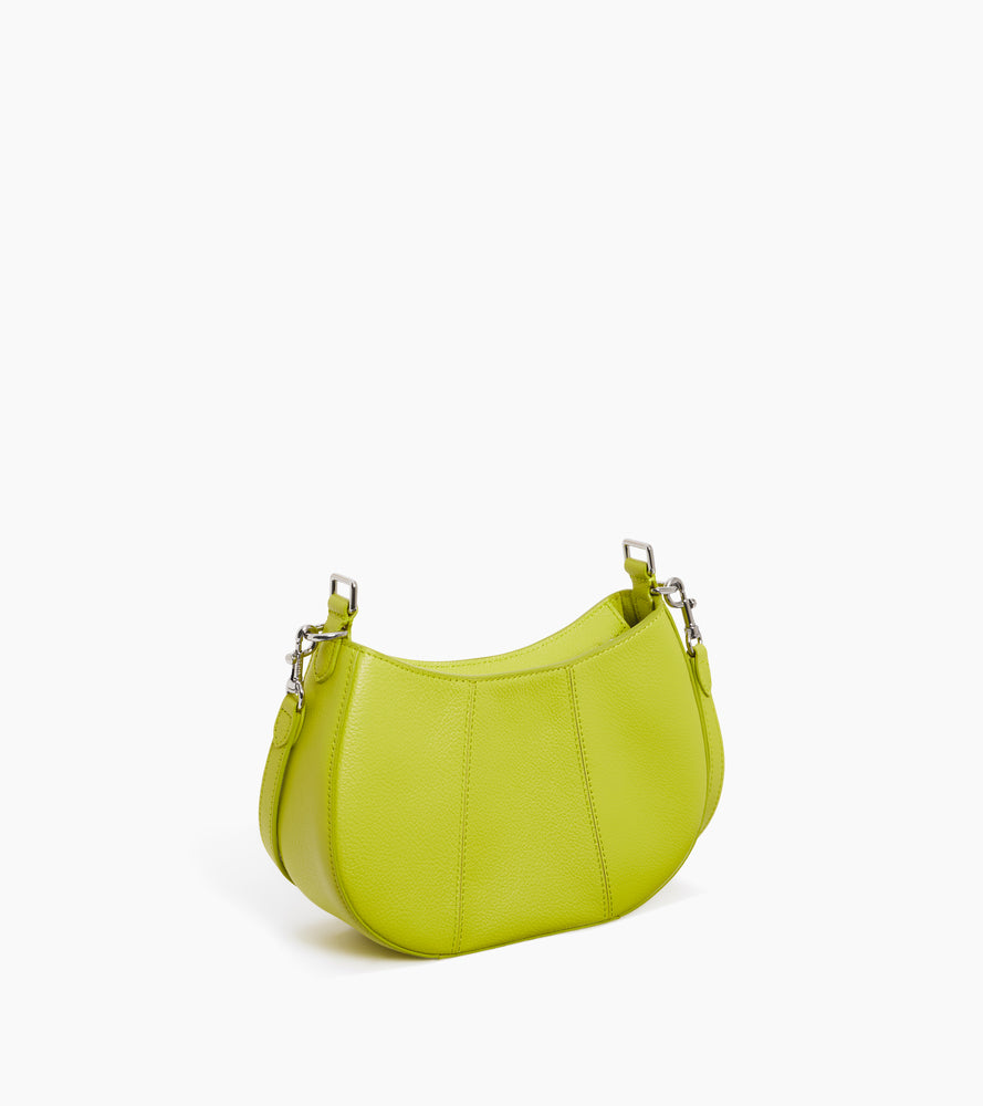 Juliette small half-moon bag in grained leather