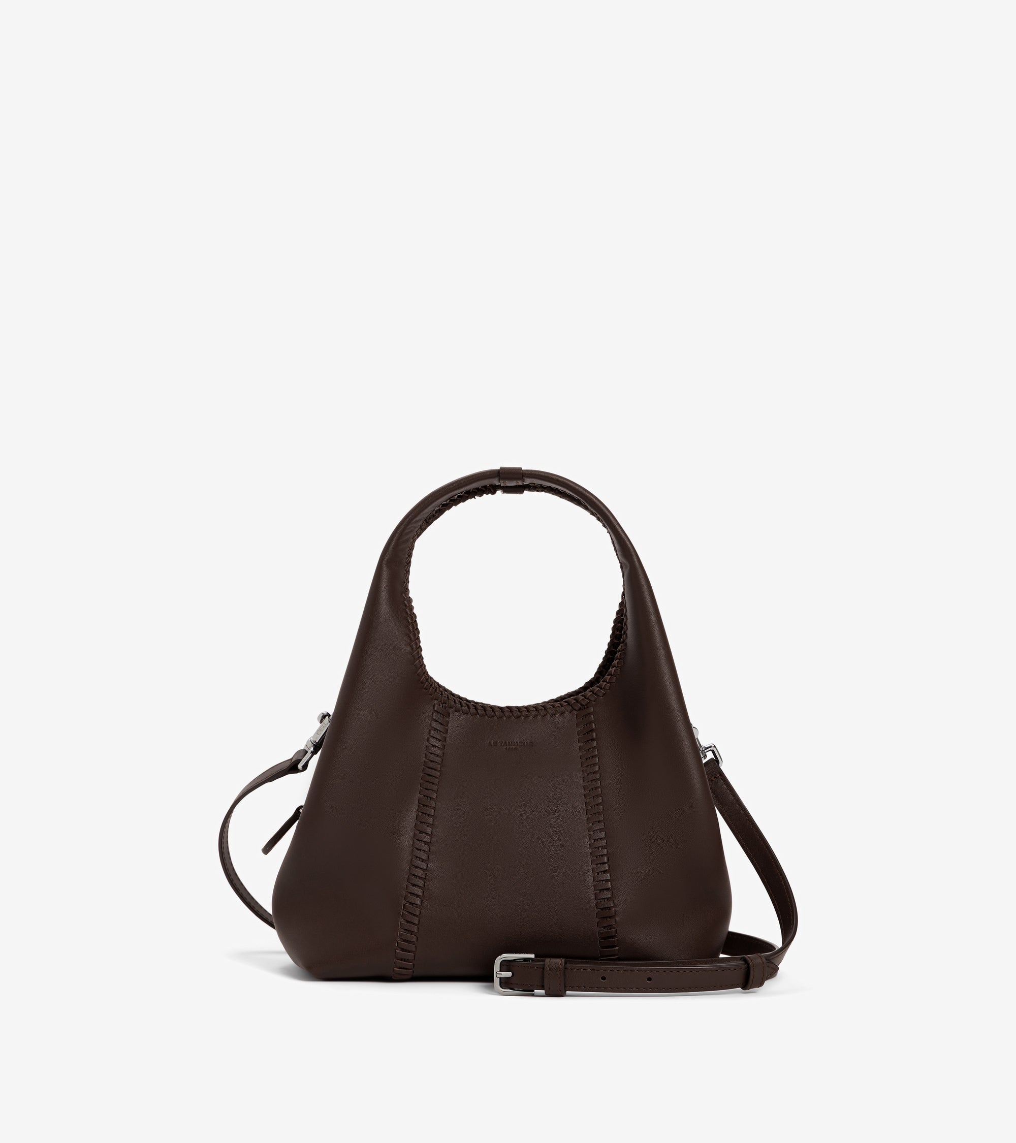Petit sac à main Juliette en cuir lisse et surpiqûres