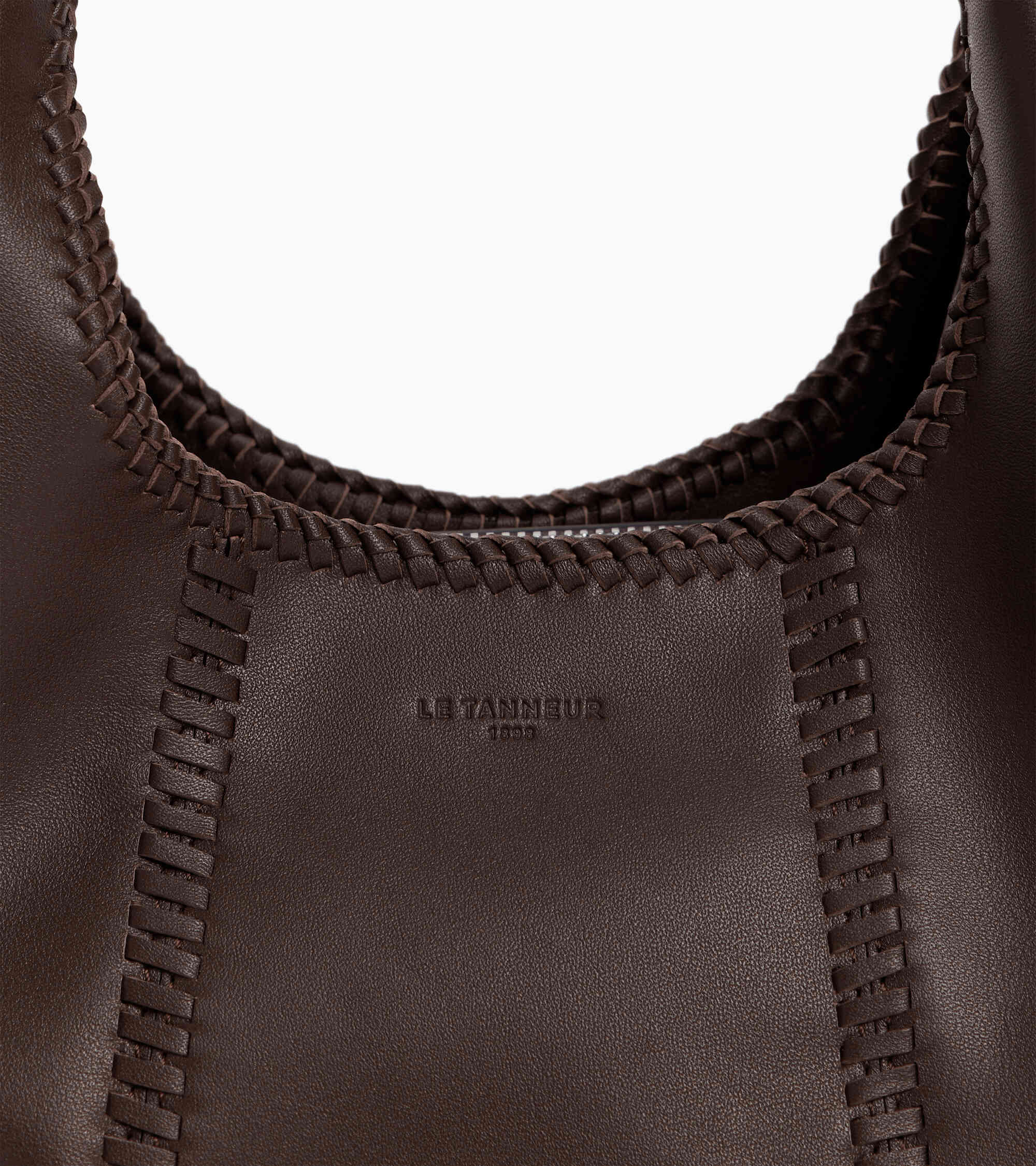 Petit sac à main Juliette en cuir lisse et surpiqûres