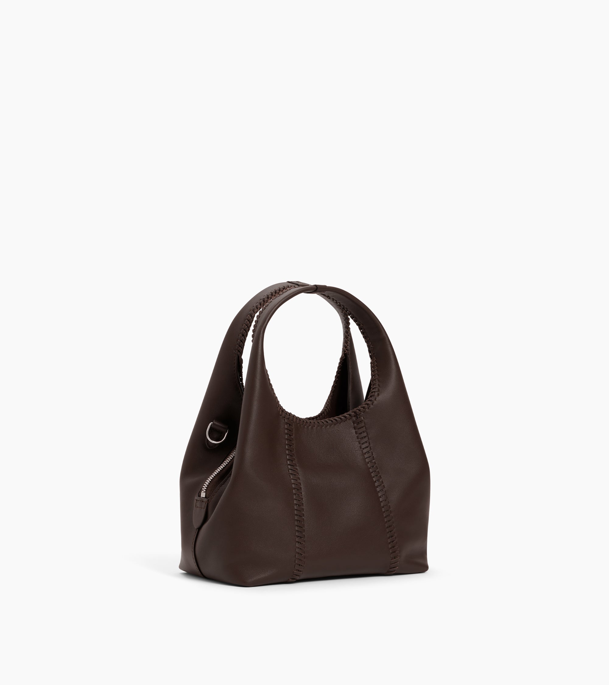 Petit sac à main Juliette en cuir lisse et surpiqûres