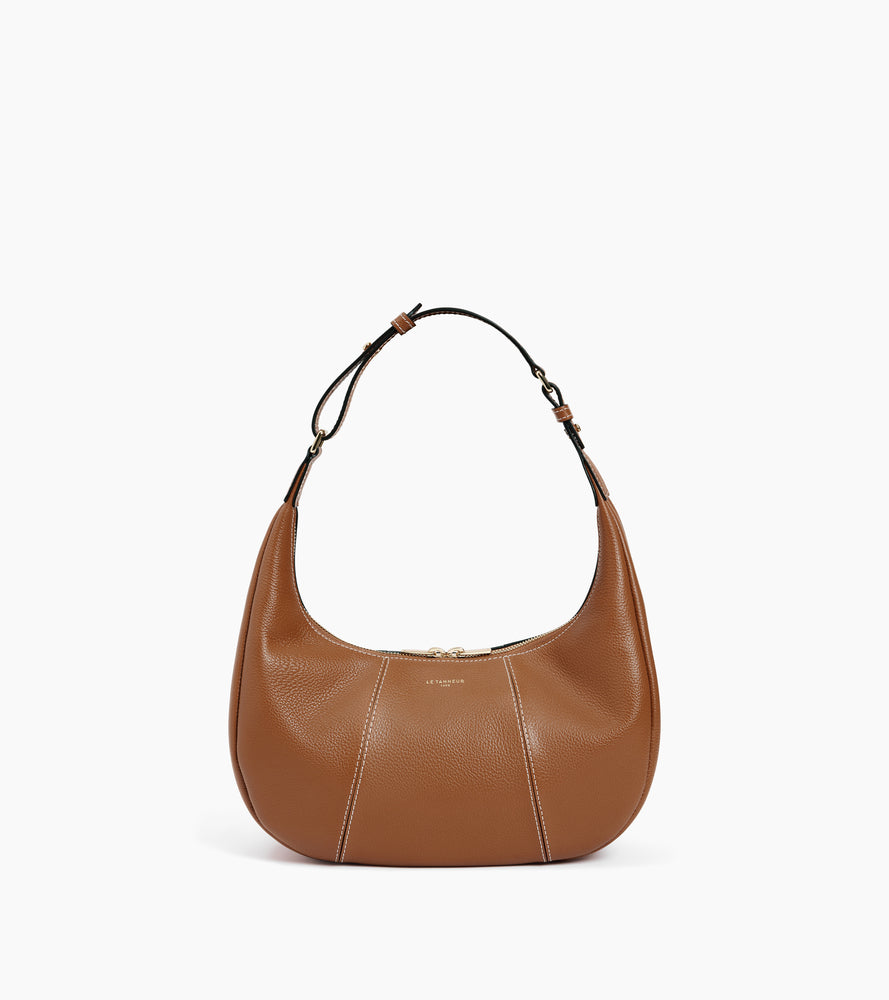 Small Hobo Bag in grained leather