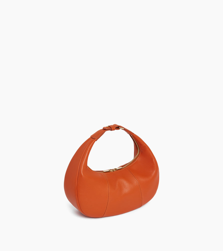 Small Hobo Bag in grained leather