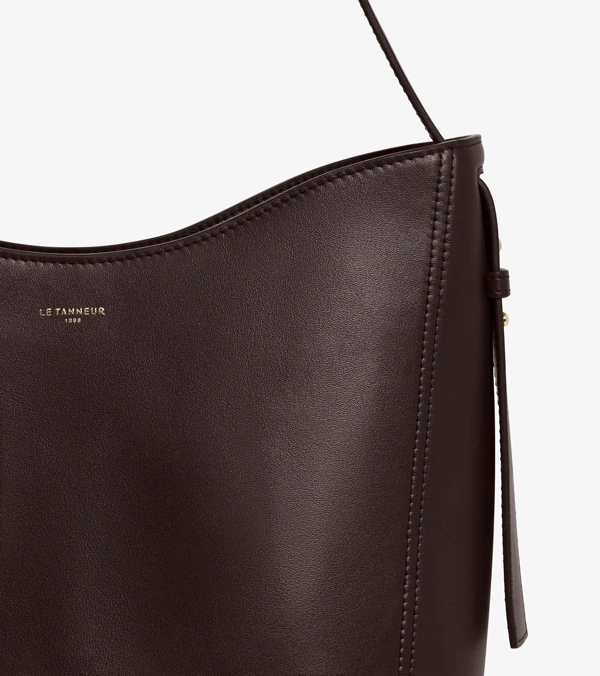 Sac hobo moyen modèle Céleste en cuir lisse