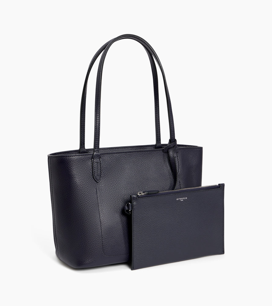 Louise small tote bag in grained leather