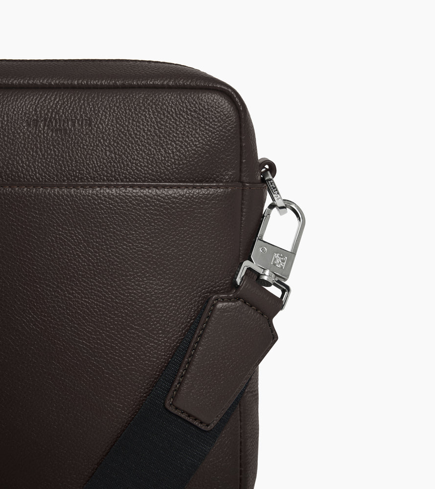 Marceau small zipped satchel in grained leather