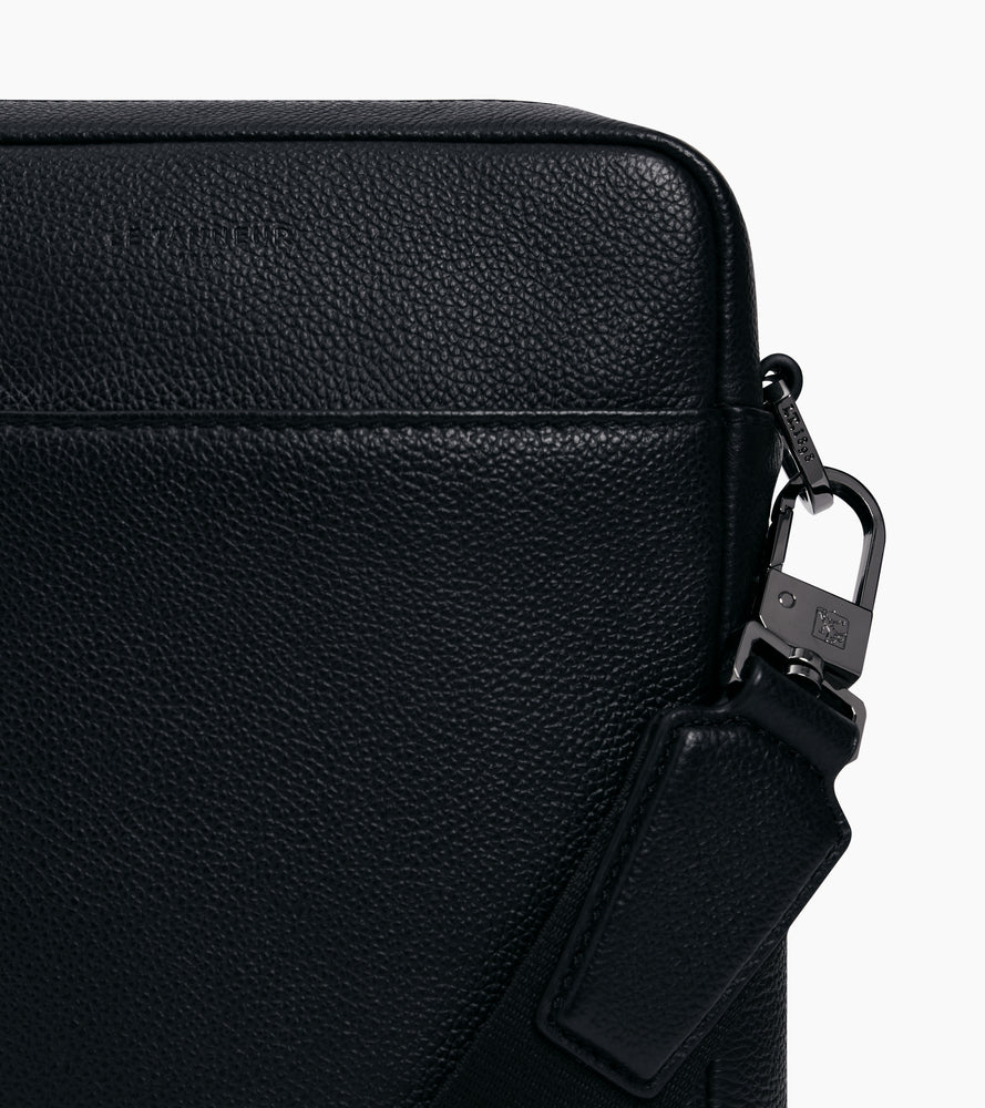 Marceau small zipped satchel in grained leather