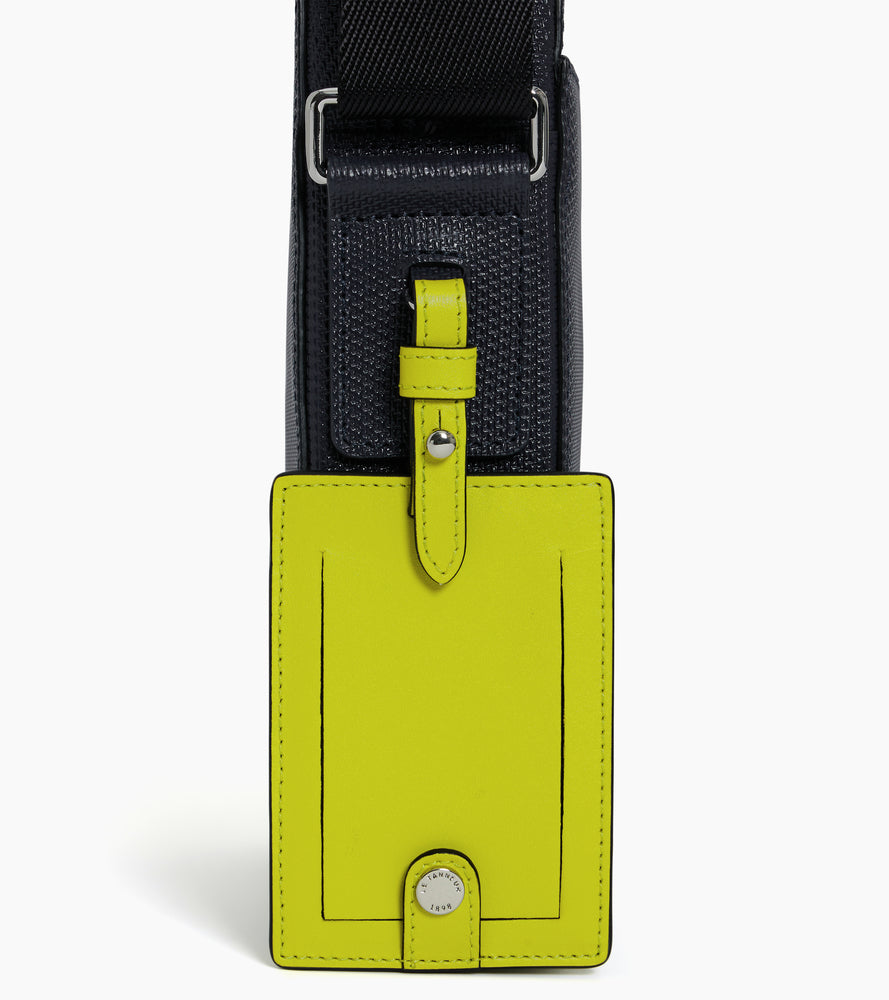 Petite sacoche zippée Emile en cuir signature T